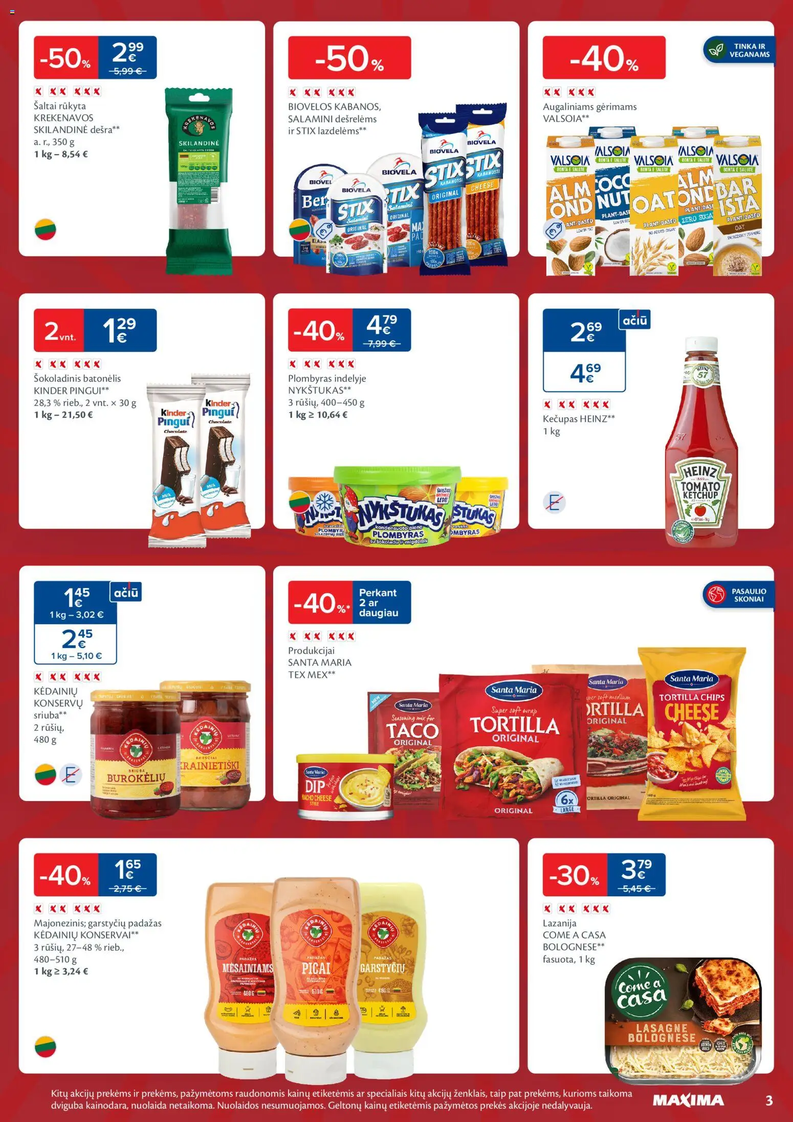 MAXIMA akcijos nuo 28.10.2025 | Puslapis: 3 | Prekių: Konservai, Padažas, Šokoladinis batonėlis, Kečupas