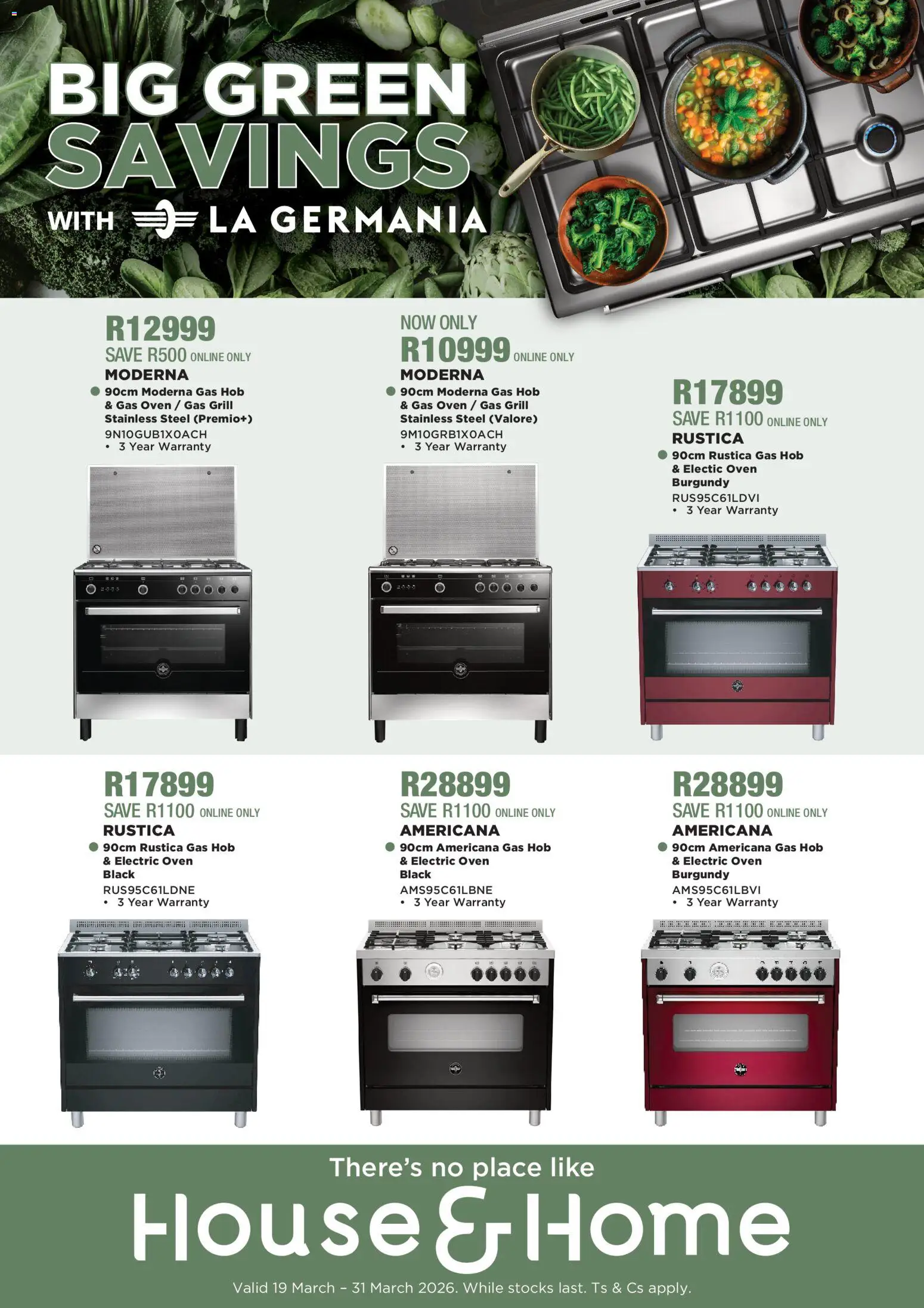 New House and Home La Germania Specials catalogue – valid from 19.03.2026 | Page: 2 | Products: Oven, Hob, Grill