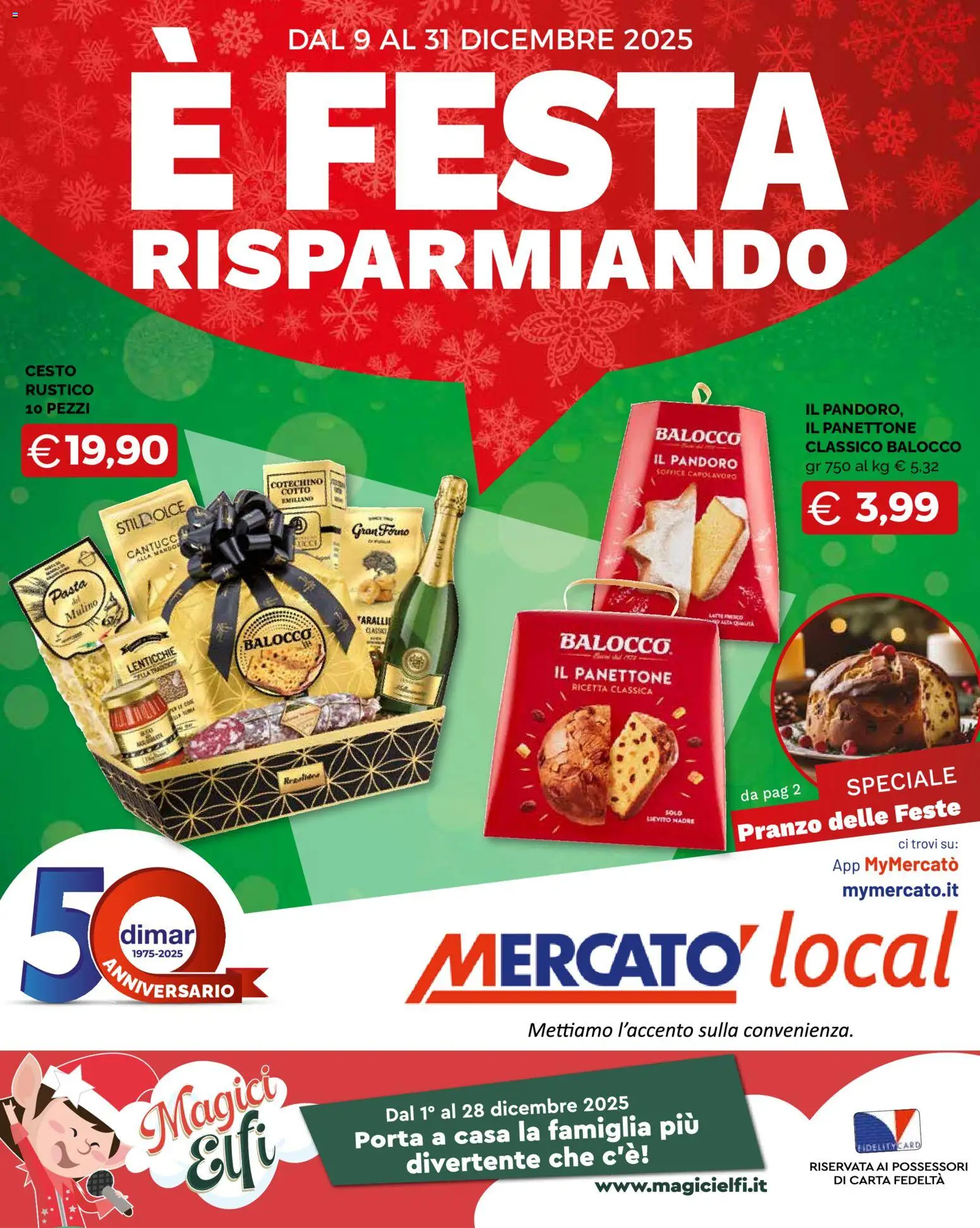 Volantino Mercatò del 09.12.2025 | Pagina: 1 | Prodotti: Lenticchie, Pandoro, Panettone, Taralli