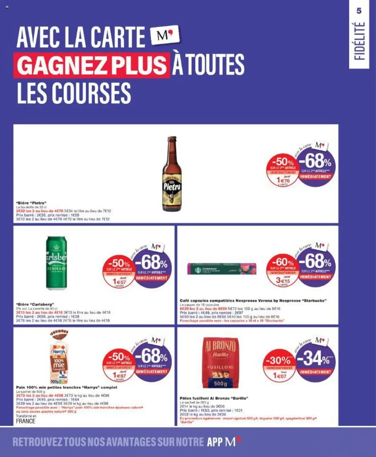  | Page: 5 | Produits: Pain, Café, Bière, Pâtes