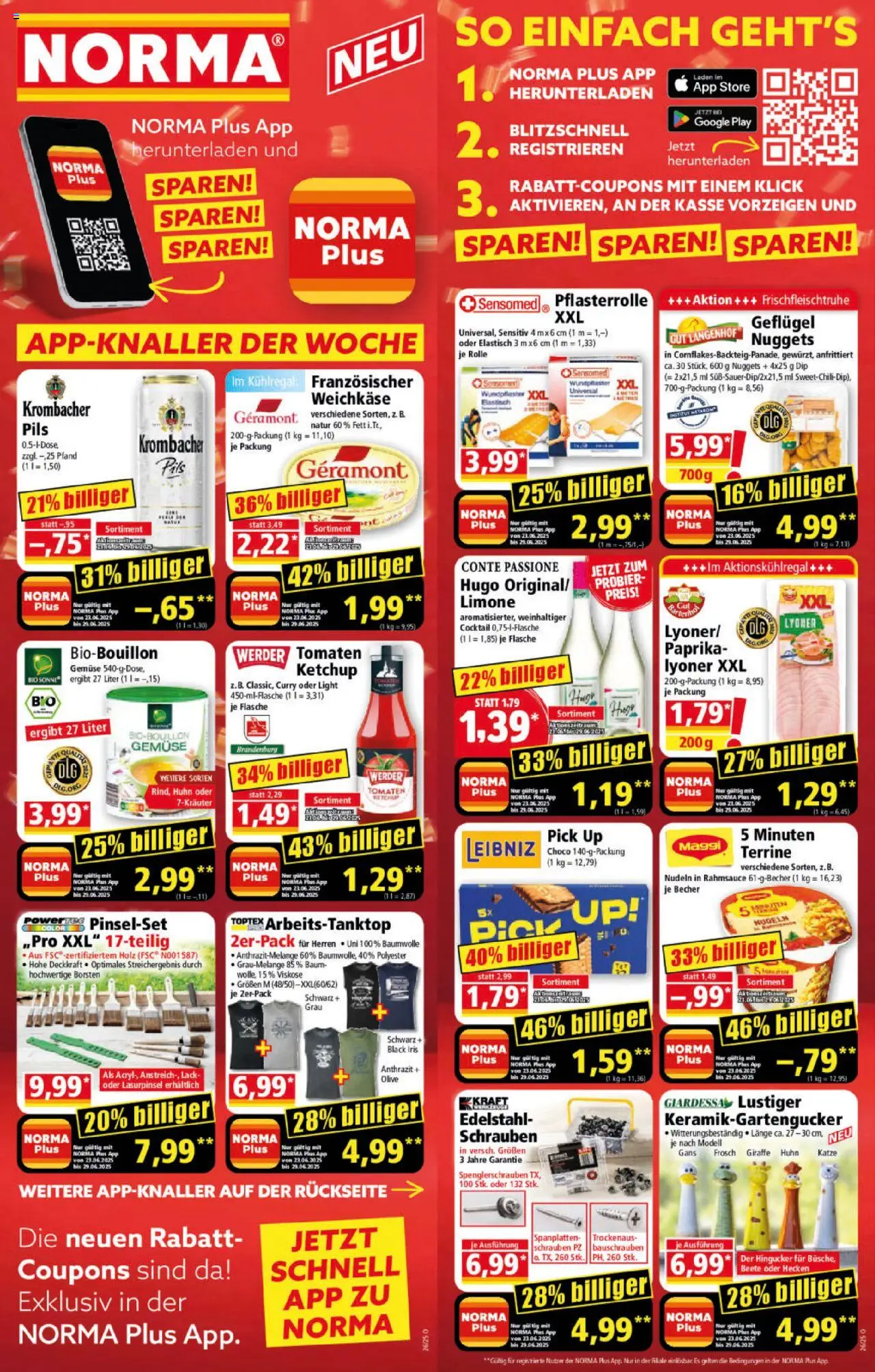 Norma Prospekt 	 - gültig ab dem 23.06.2025 | Seite: 2 | Produkte: Pils, Gemüse, Paprika, Krombacher