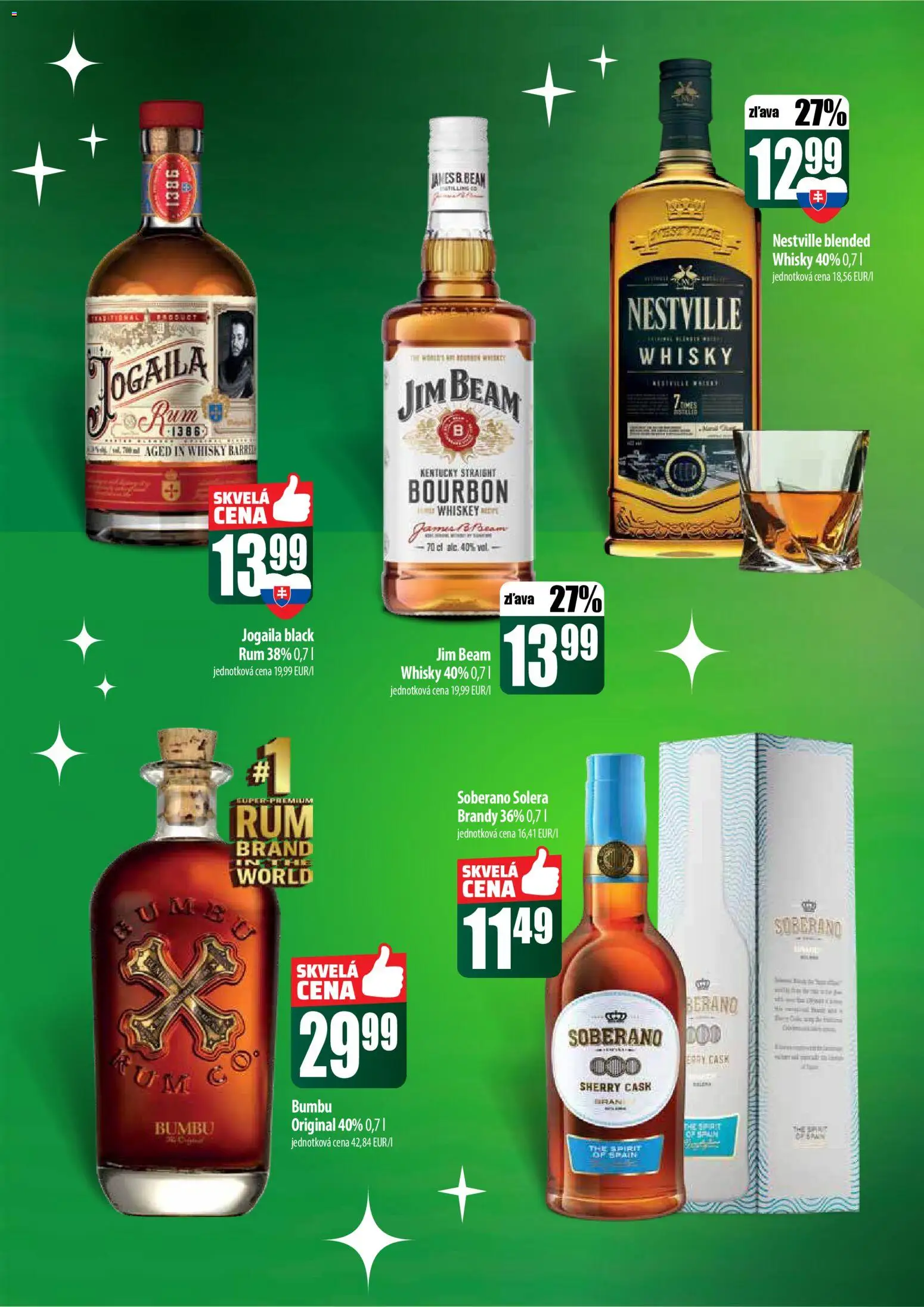 Nové COOP Jednota akcie – leták je platný od 18.12.2025 | Strana: 58 | Produkty: Soberano, Bourbon, Brandy, Rum