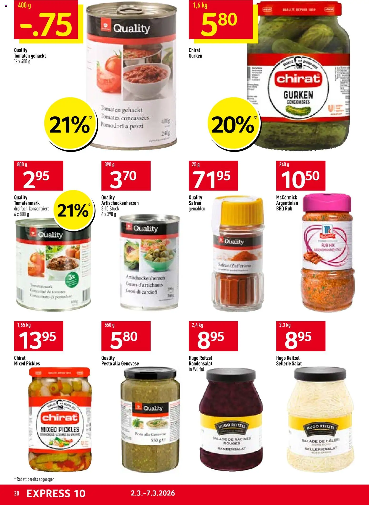 Prodega Aktionen – gültig ab 02.03.2026 | Seite: 20 | Produkte: Tomaten, Gurken, Salat