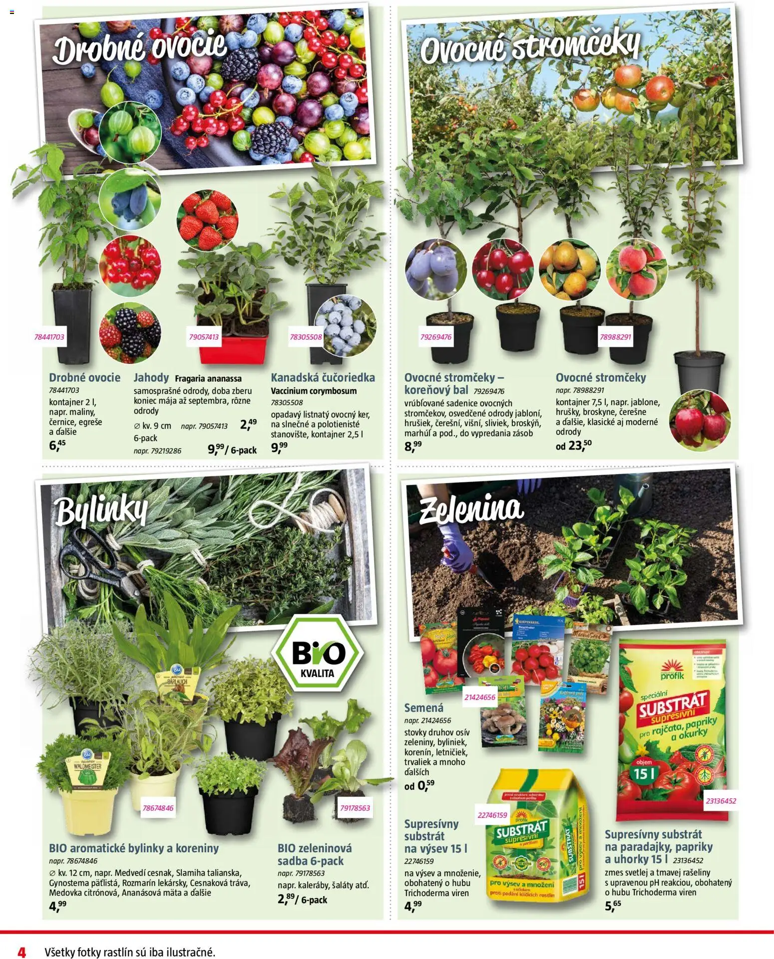 Nové Bauhaus akcie – leták je platný od 09.03.2026 | Strana: 4 | Produkty: Jahody, Substrát, Čerešne, Ovocie