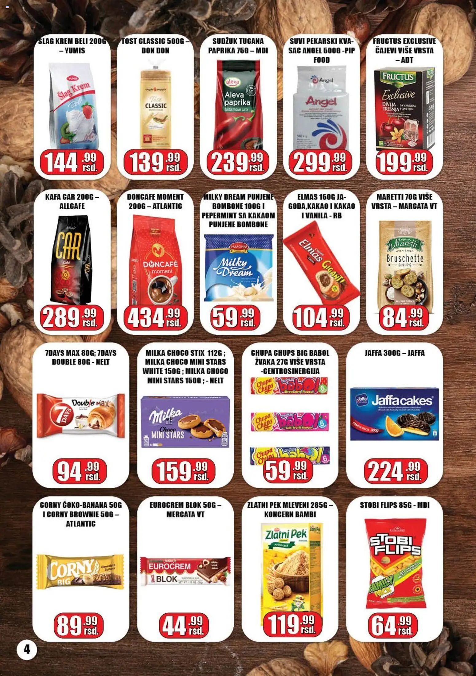 Gala MARKET katalog - važi od 05.11.2025 | Strana: 4 | Proizvode: Paprika, Brownie, Šlag krem, Kafa