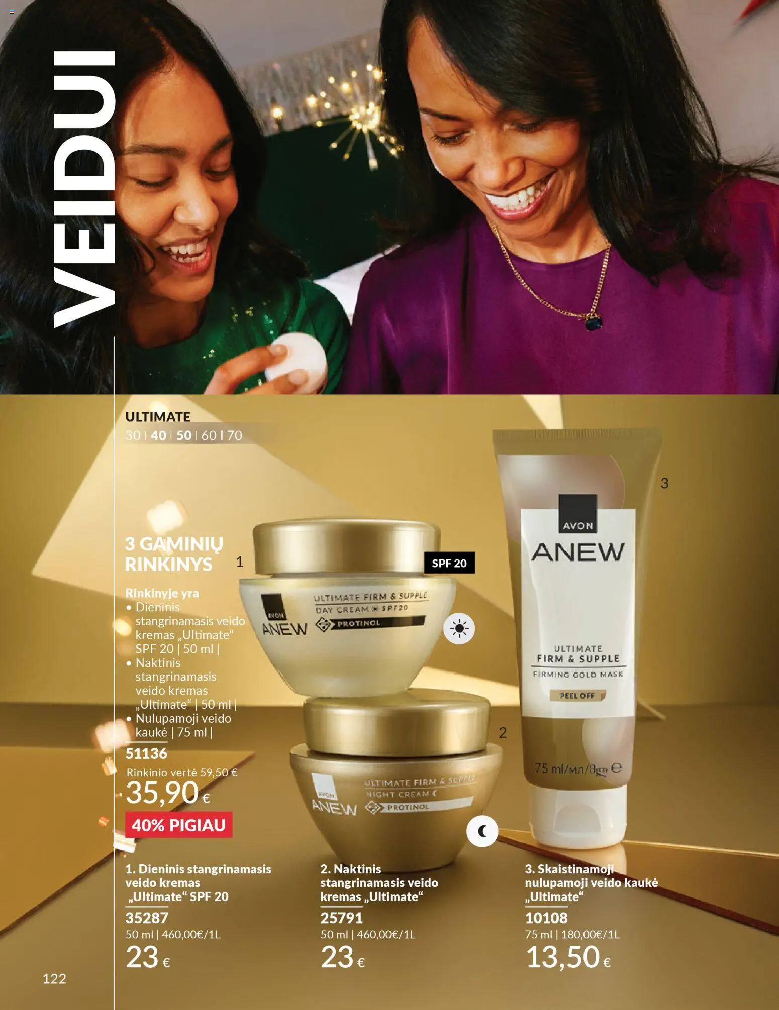 AVON akcijos nuo 01.11.2025 | Puslapis: 122 | Prekių: Kremas, Kaukė, Veido kaukė