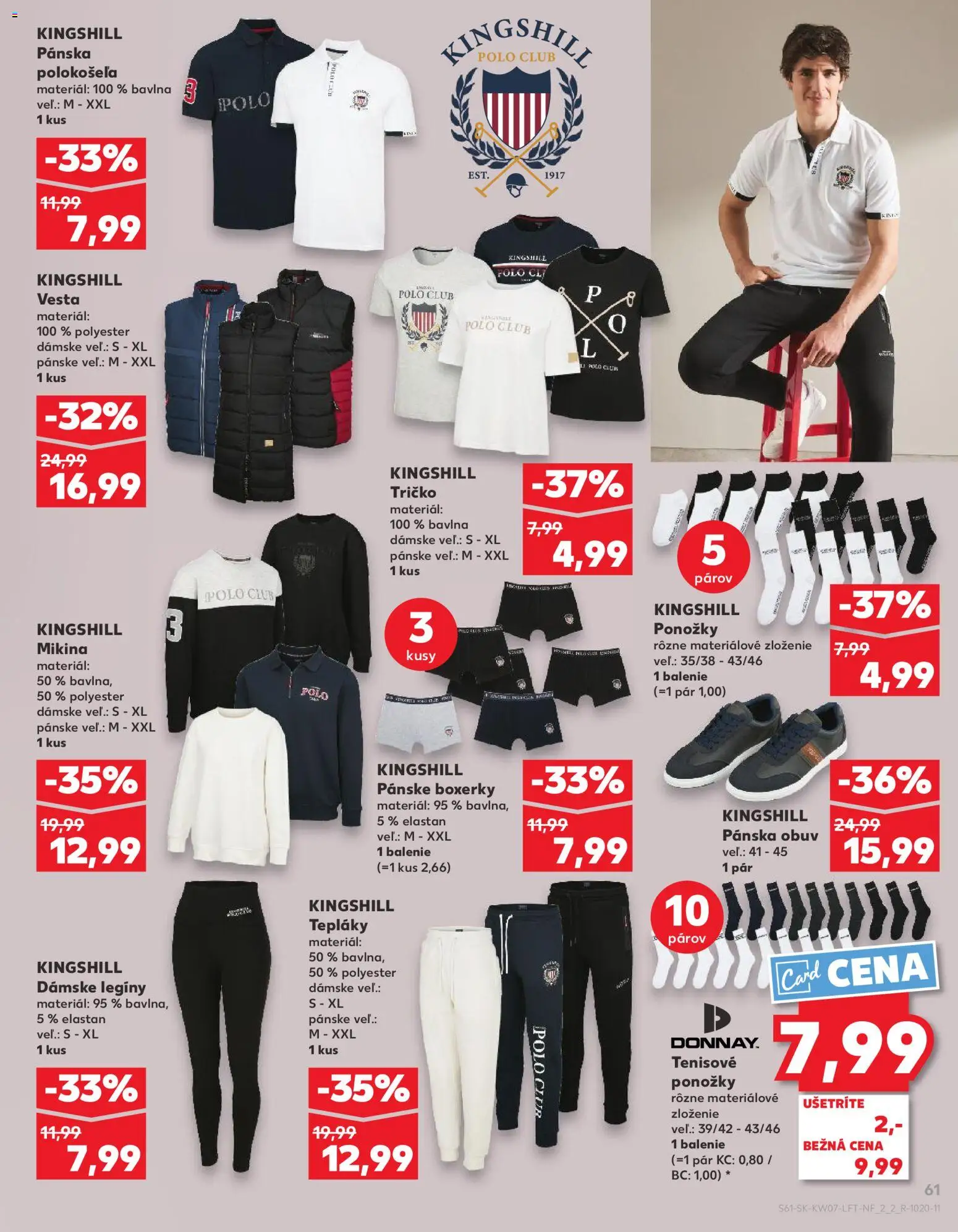 Nové Kaufland akcie – leták je platný od 12.02.2026 | Strana: 61 | Produkty: Mikina, Vesta, Ponožky, Legíny