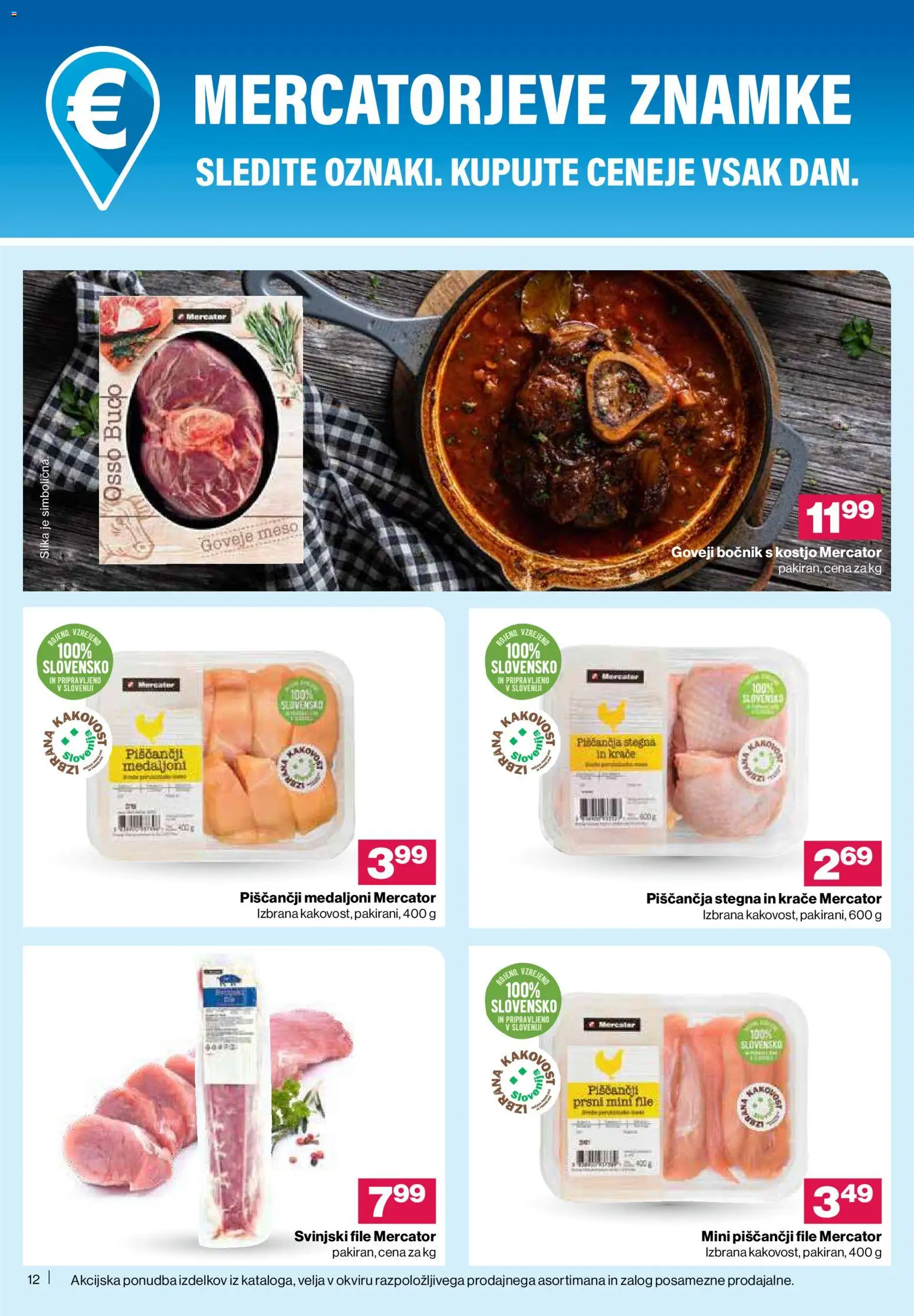 Novi Mercator katalog ponudbe – veljaven od 22.01.2026 | Stran: 12 | Izdelki: Goveje meso