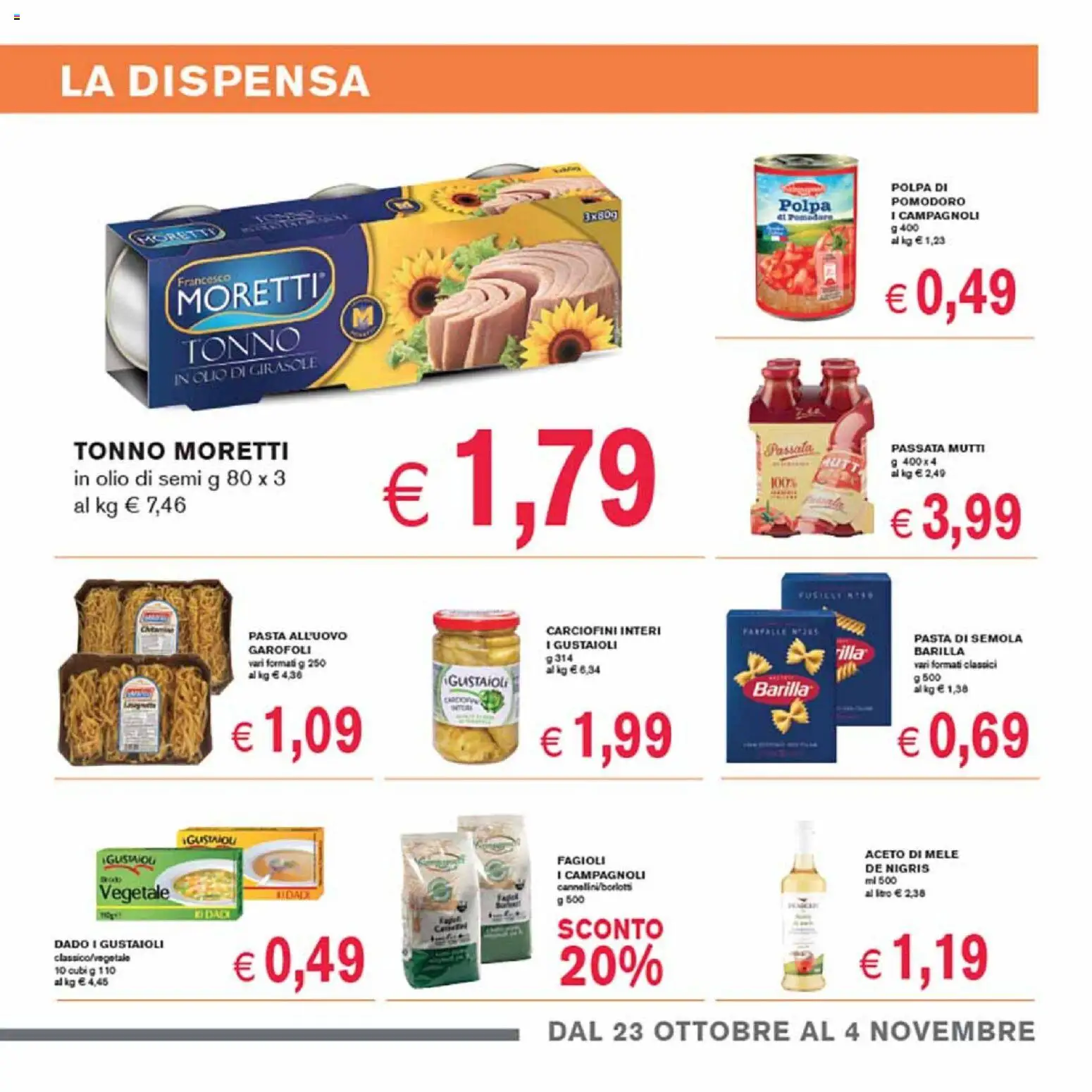 Volantino Coal del 23.10.2025 | Pagina: 9 | Prodotti: Fagioli, Aceto, Mutti, Olio di girasole