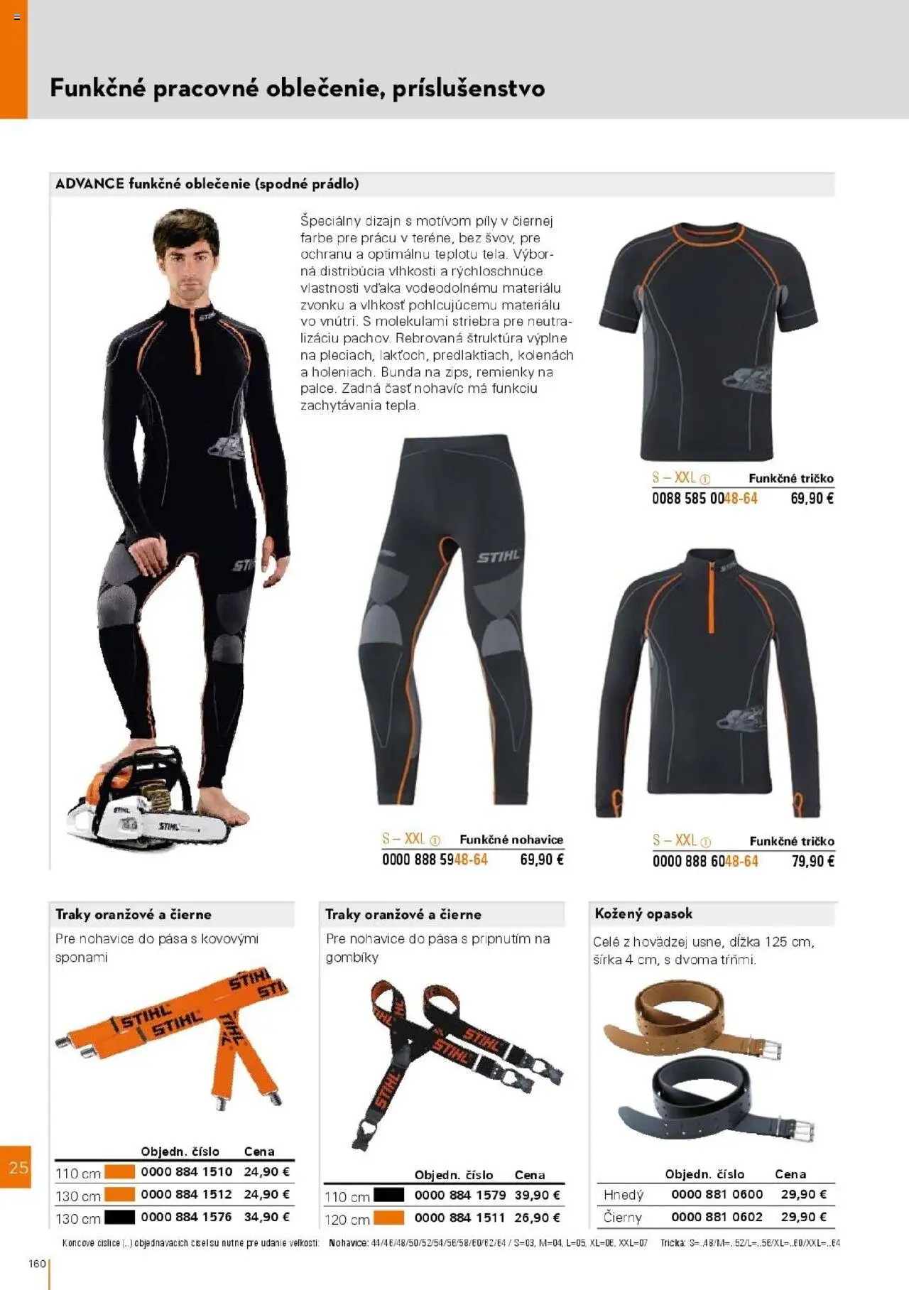 Nové STIHL akcie – leták je platný od 01.04.2025 | Strana: 160 | Produkty: Tričko, Bunda, Nohavice, Opasok