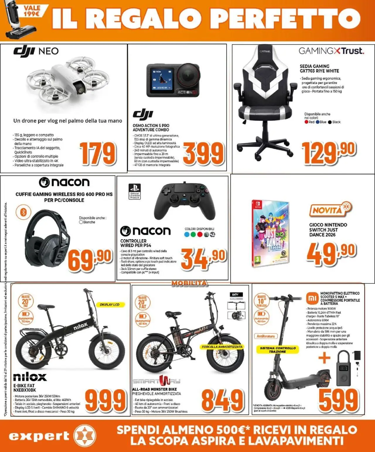 Volantino Expert del 16.10.2025 | Pagina: 24 | Prodotti: Acqua, Scopa, Sedia, Batteria