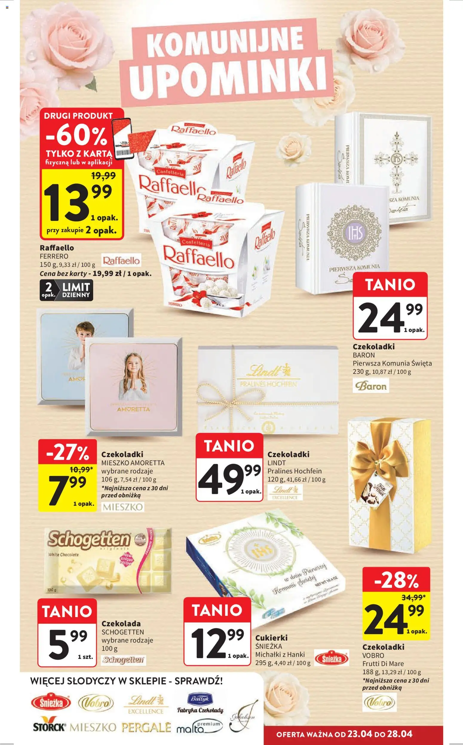 Intermarche gazetka od 23.04.2026 | Strona: 38 | Produkty: Karta, Czekolady, Czekoladki, Czekolada