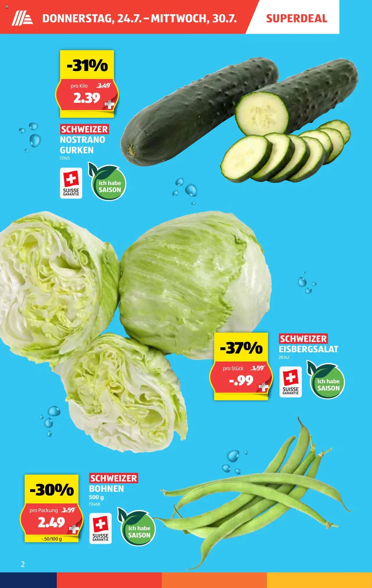 Aldi Aktionen ab 24.07.2025 | Seite: 3 | Produkte: Gurken