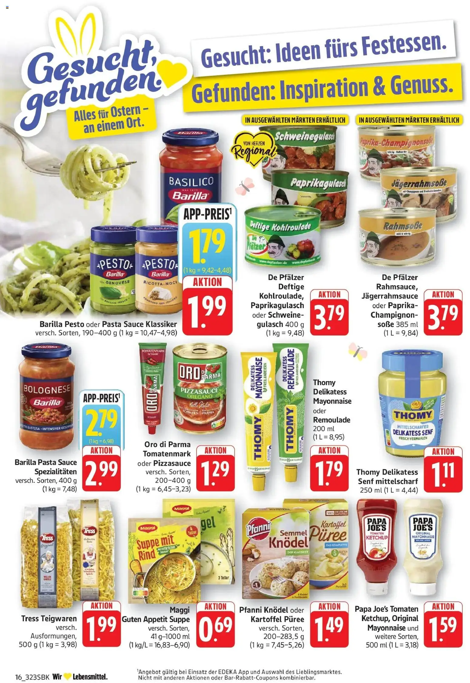Edeka prospekt Pirmasens	 – gültig ab 23.03.2026 | Seite: 16 | Produkte: Maggi, Tomaten, Oro di parma, Pasta
