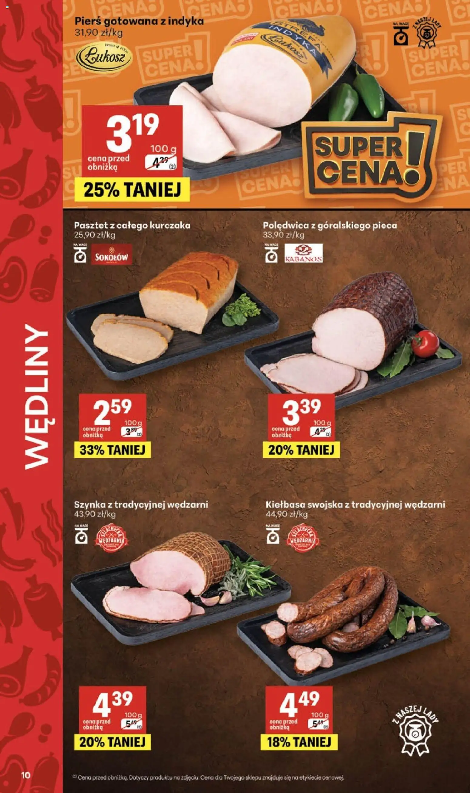 Delikatesy Centrum gazetka - Sklepy Własne od 05.03.2026 | Strona: 10 | Produkty: Kiełbasa, Szynka, Wędliny
