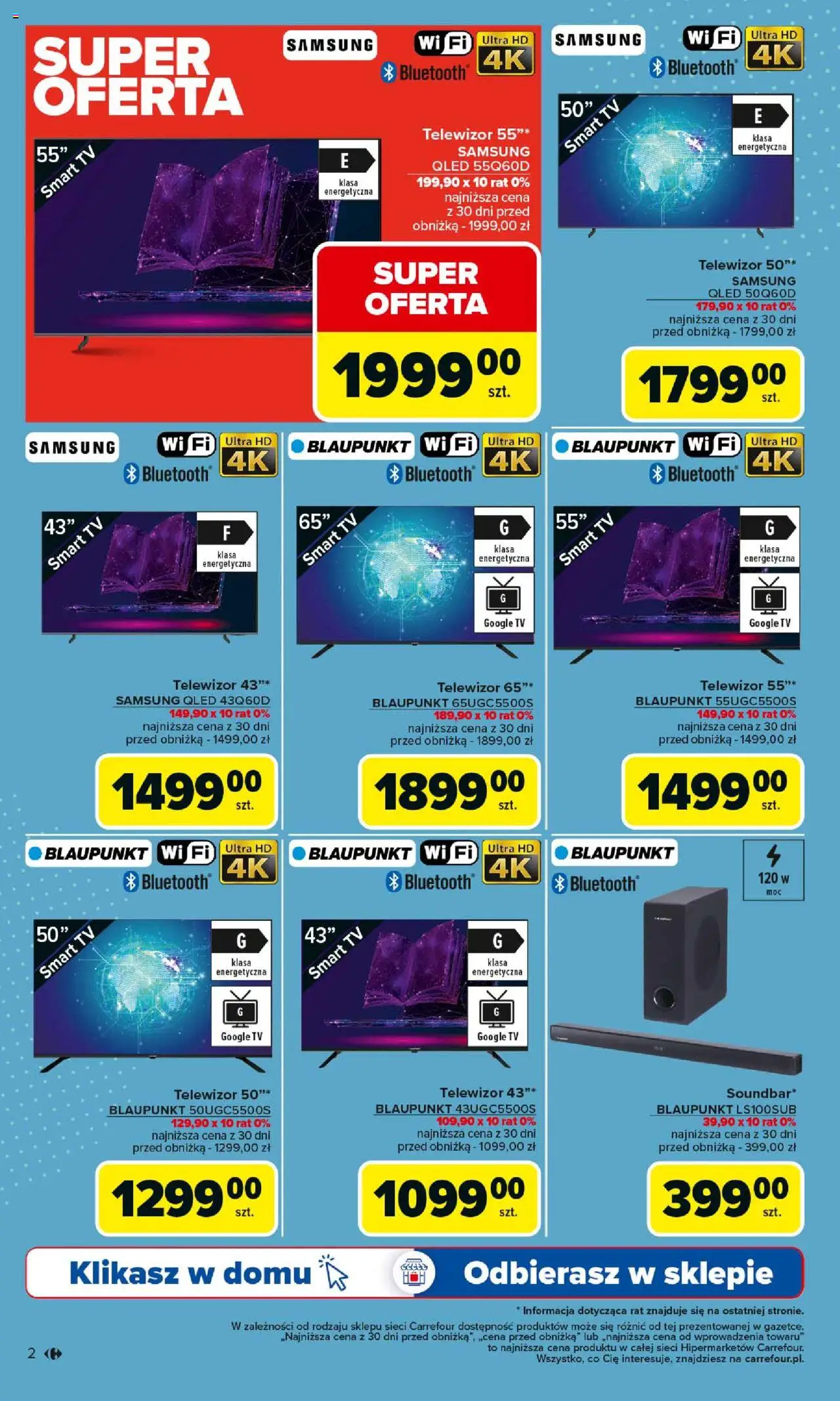 Carrefour Gazetka - Multimedia od 18.08.2025 | Strona: 2 | Produkty: Telewizor