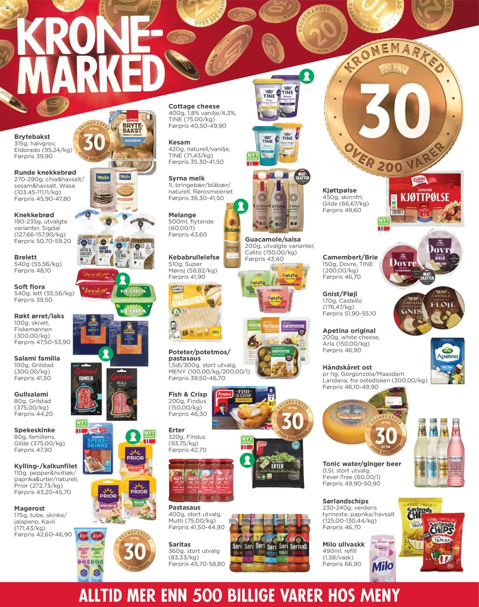 {H1} | Side: 6 | Produkter: Pencil, Knekkebrød, Paprika, Erter