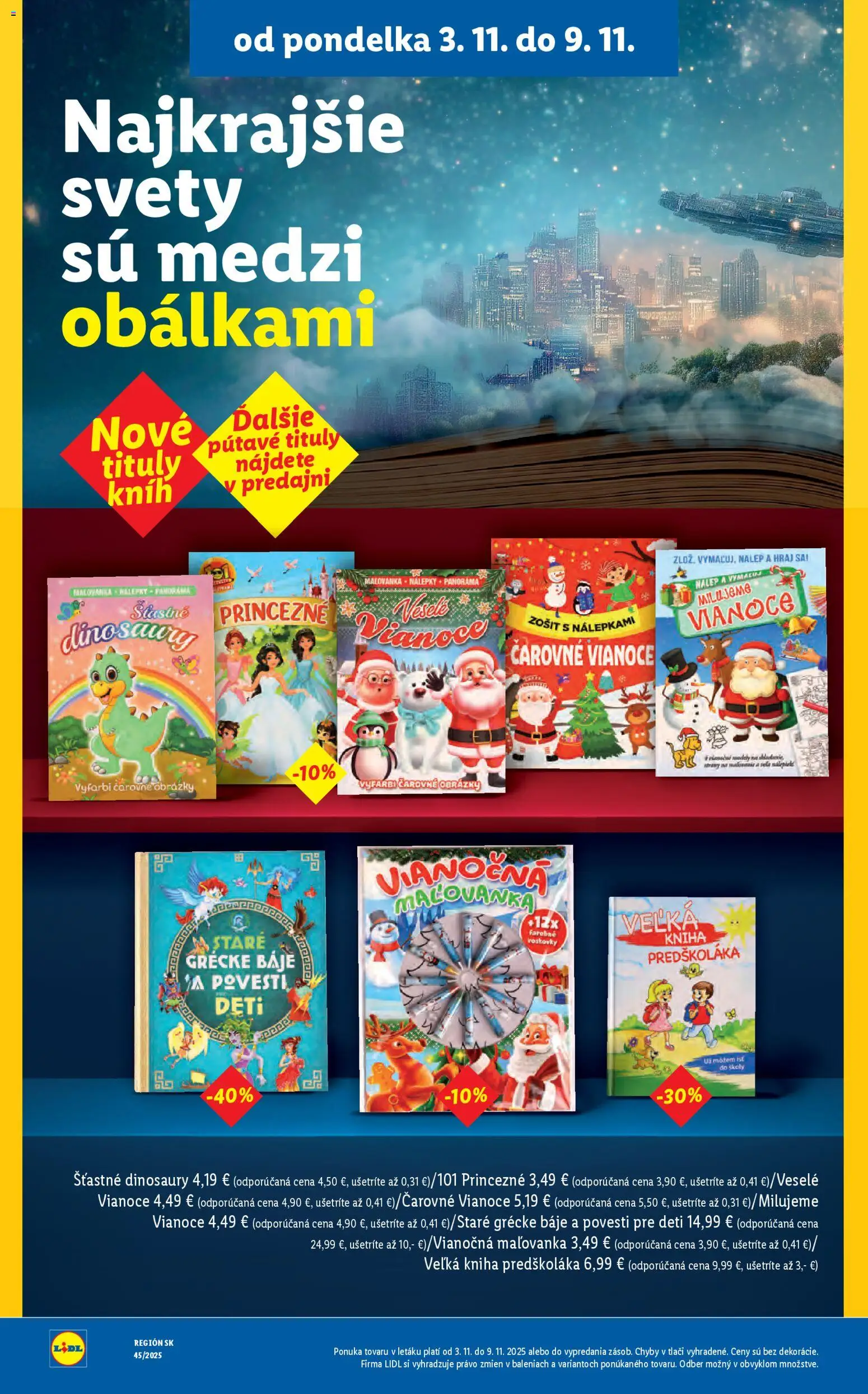 Nové Lidl akcie – leták je platný od 06.11.2025 | Strana: 76 | Produkty: Zošit, Kniha