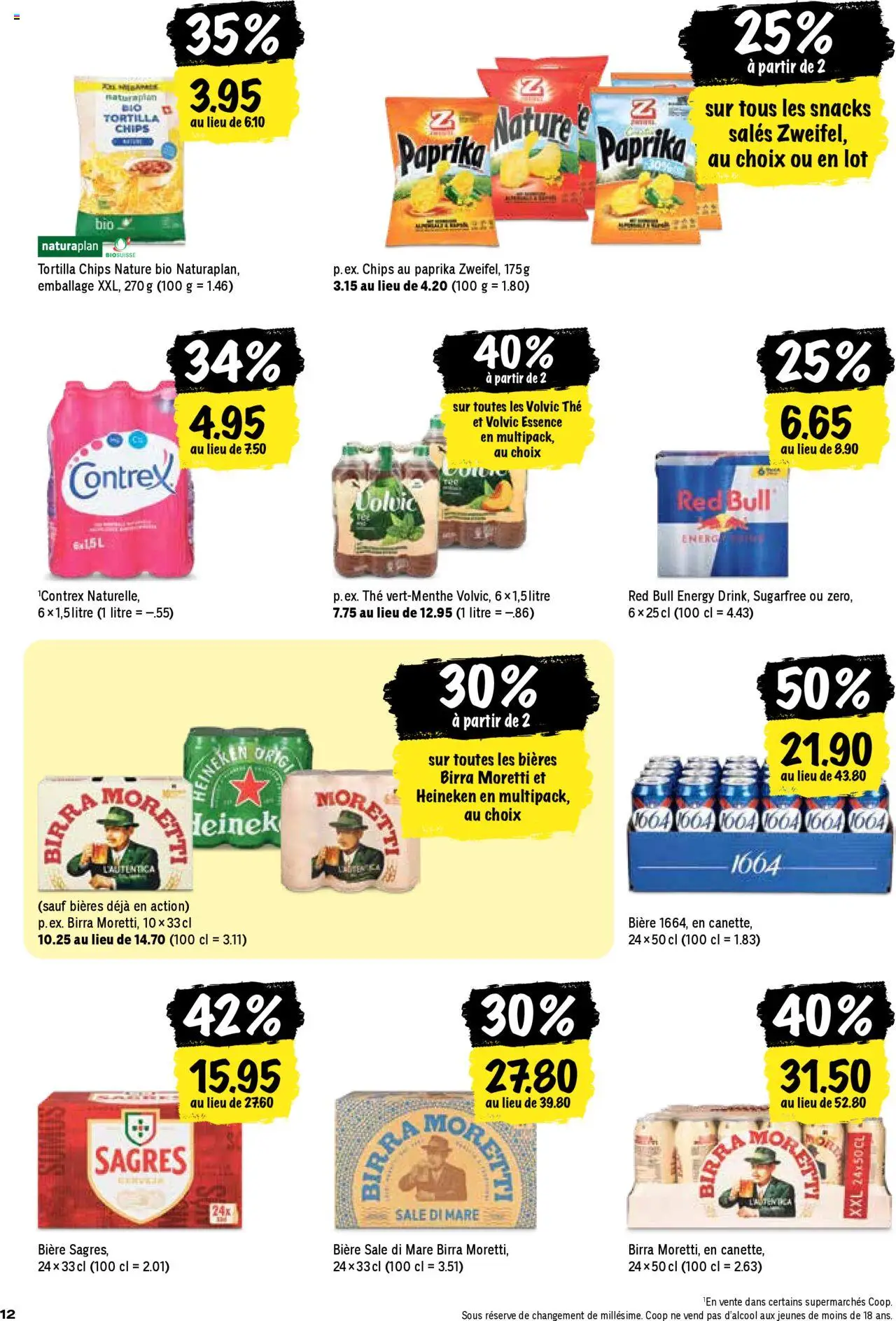 Coop - Les actions de la semaine – gültig ab 18.09.2025 | Seite: 12 | Produkte: Red bull, Chips