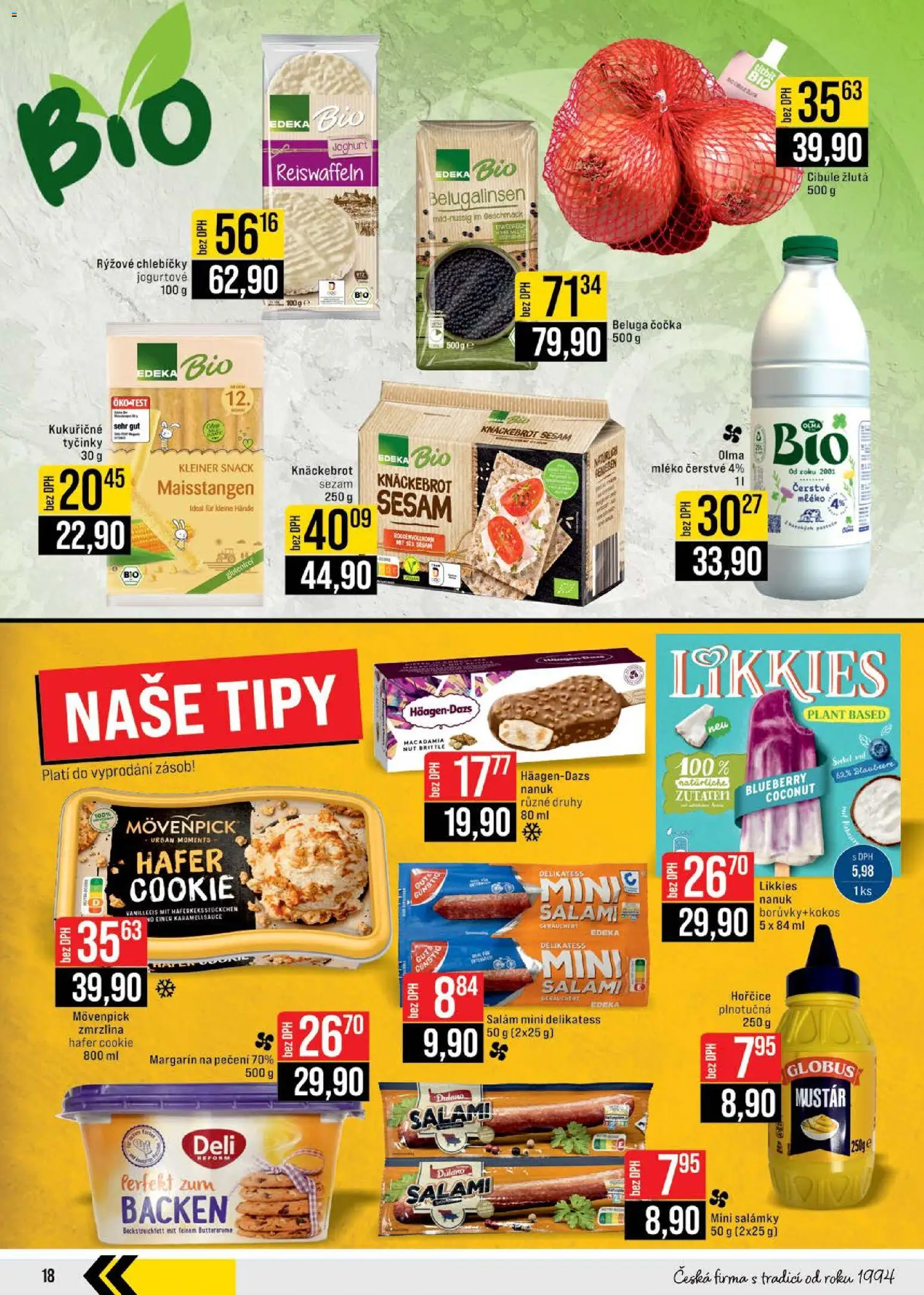 Jip leták - Cash & Carry od 02.01.2026 | Strana: 18 | Produkty: Nanuk, Globus, Tyčinky, Hořčice