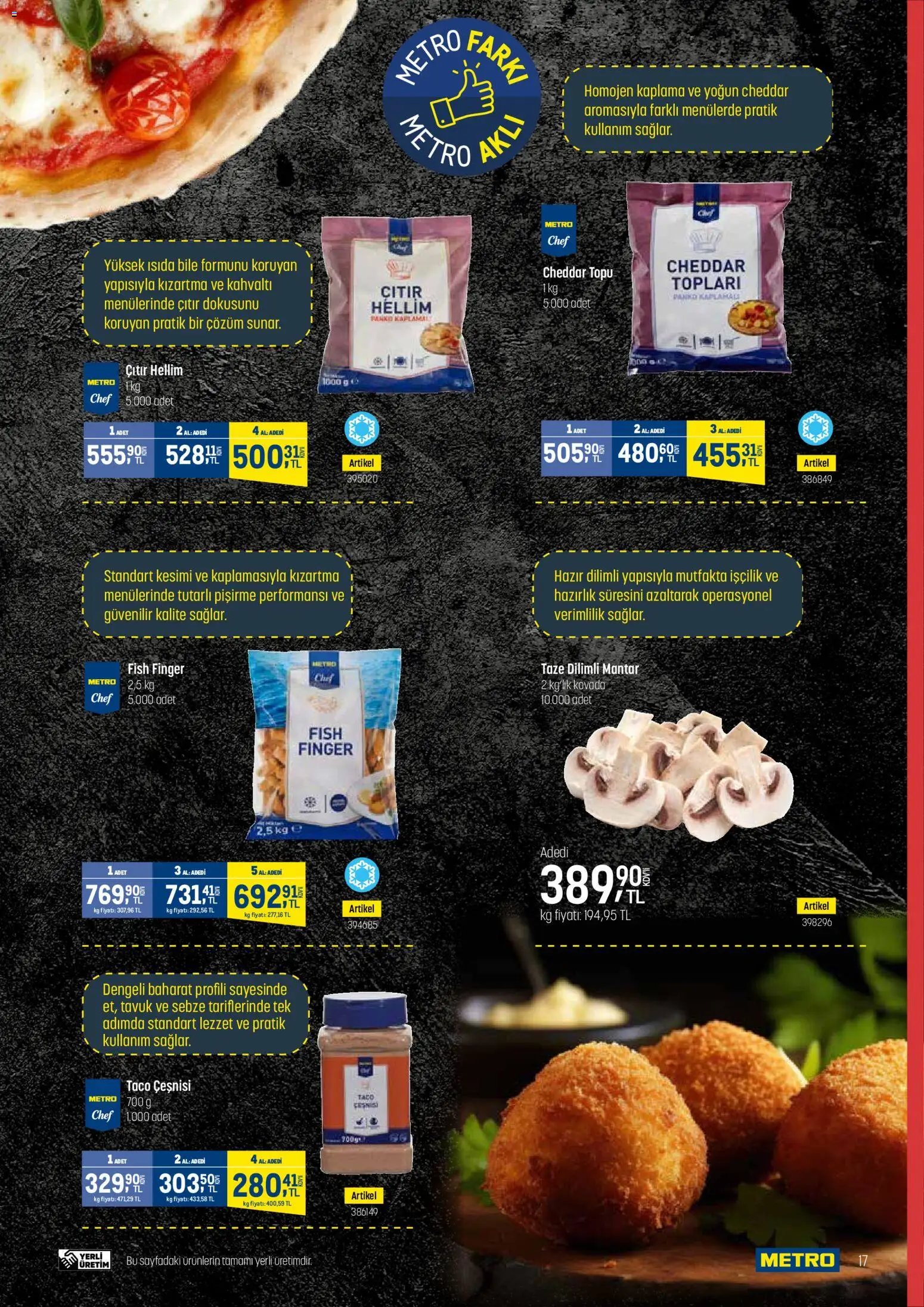 Metro - Fast Food Kataloğu - 15.04.2026 tarihinden itibaren geçerlidir | Sayfa: 17 | Ürünler: Baharat, Sebze, Mantar