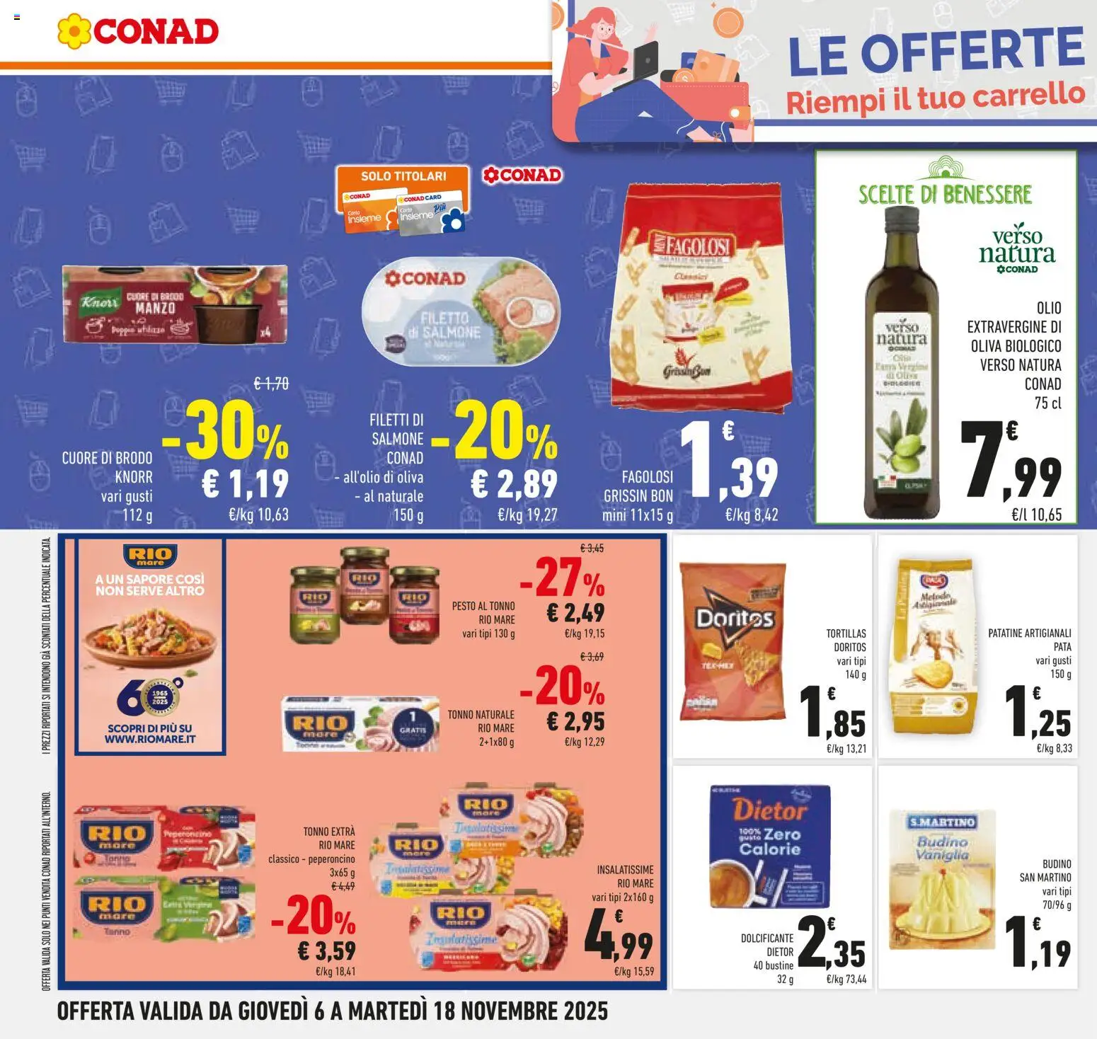 Volantino Conad del 06.11.2025 | Pagina: 32 | Prodotti: Dolcificante, Salmone, Manzo, Budino