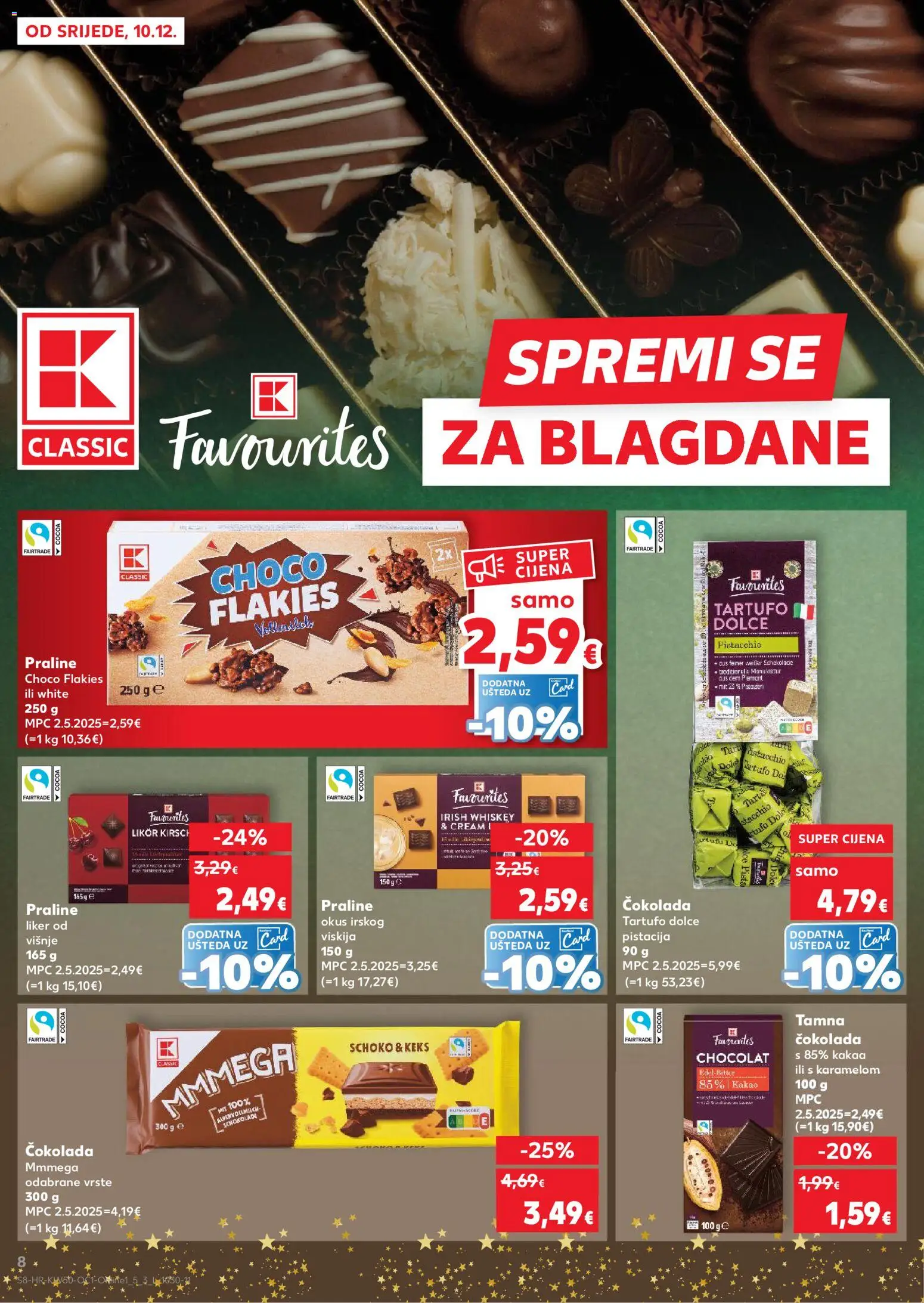 Kaufland katalog | vrijedi od 10.12.2025 | Stranica: 8 | Proizvodi: Praline, Čokolada, Keks, Kakao