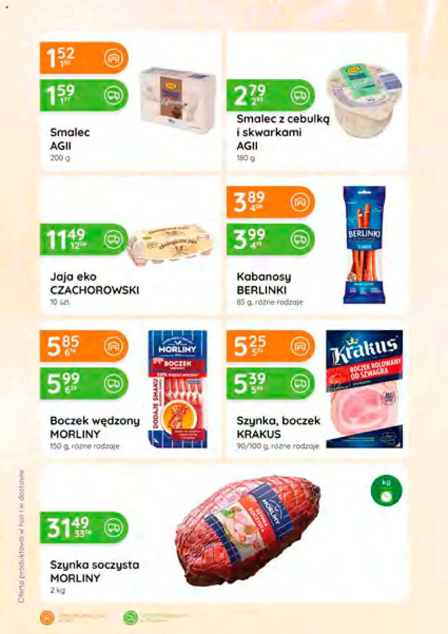 Eurocash Gazetka od 08.01.2026 | Strona: 18 | Produkty: Kabanosy, Boczek wędzony, Boczek, Jaja