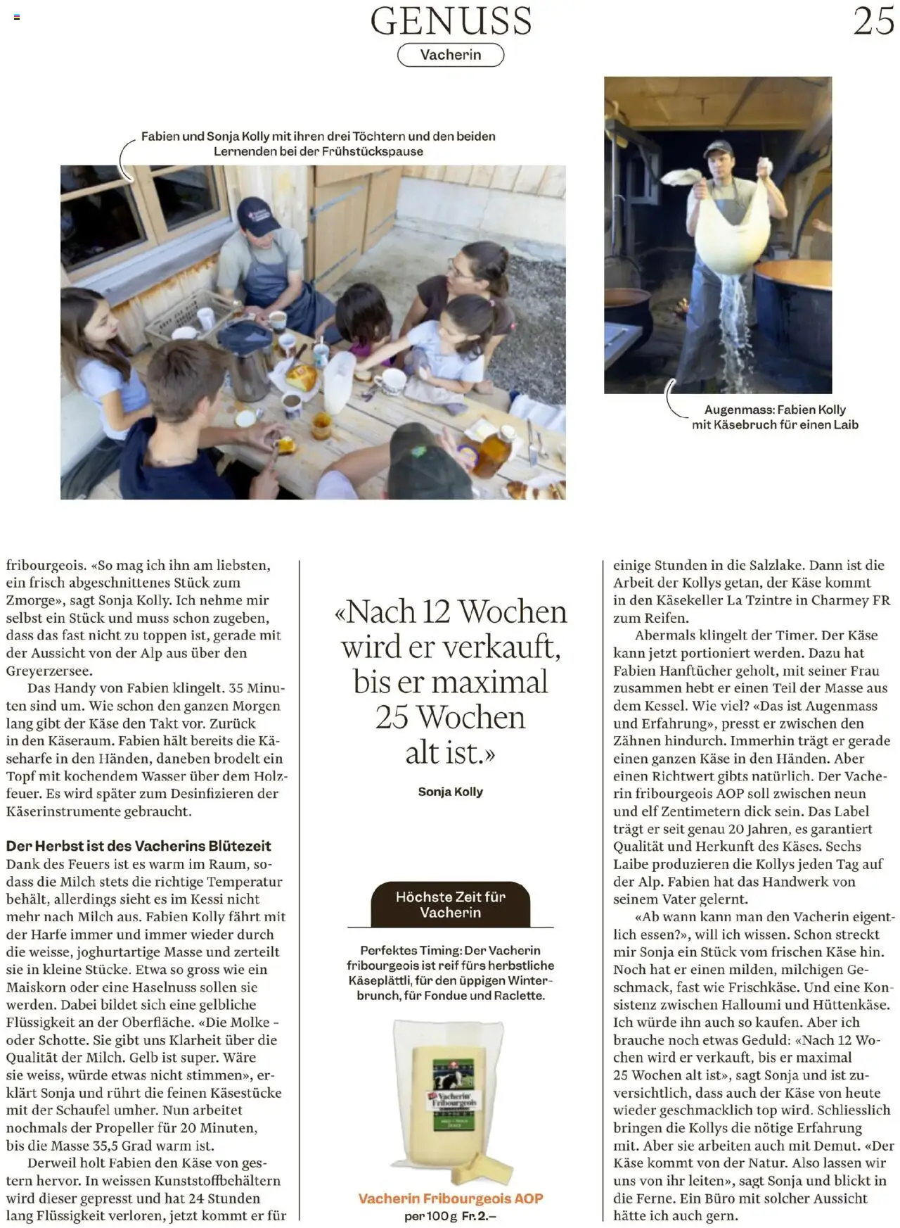 Migros Magazin – gültig ab 22.09.2025 | Seite: 25 | Produkte: Milch, Käse, Wasser, Fondue