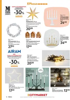 K-Citymarket-mainoslehti voimassa 05.11.2025 alkaen | Sivu: 73 | Tuotteet: Valonlähde, Paristot, Kynttelikkö