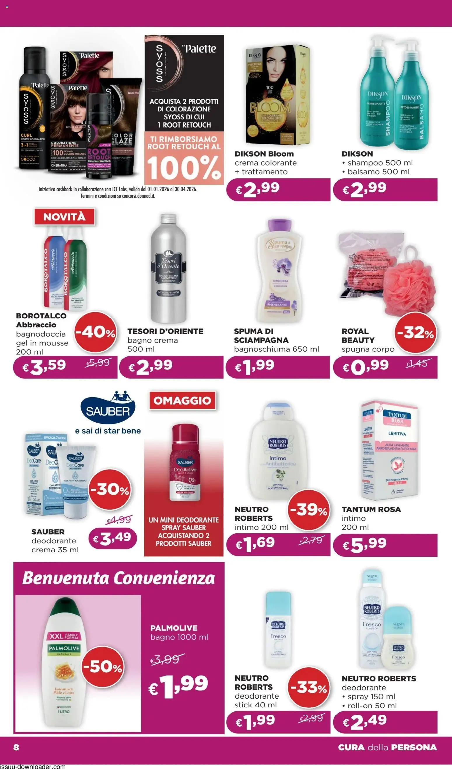 Volantino La Saponeria del 09.04.2026 | Pagina: 8 | Prodotti: Crema, Maschera, Latte, Miele