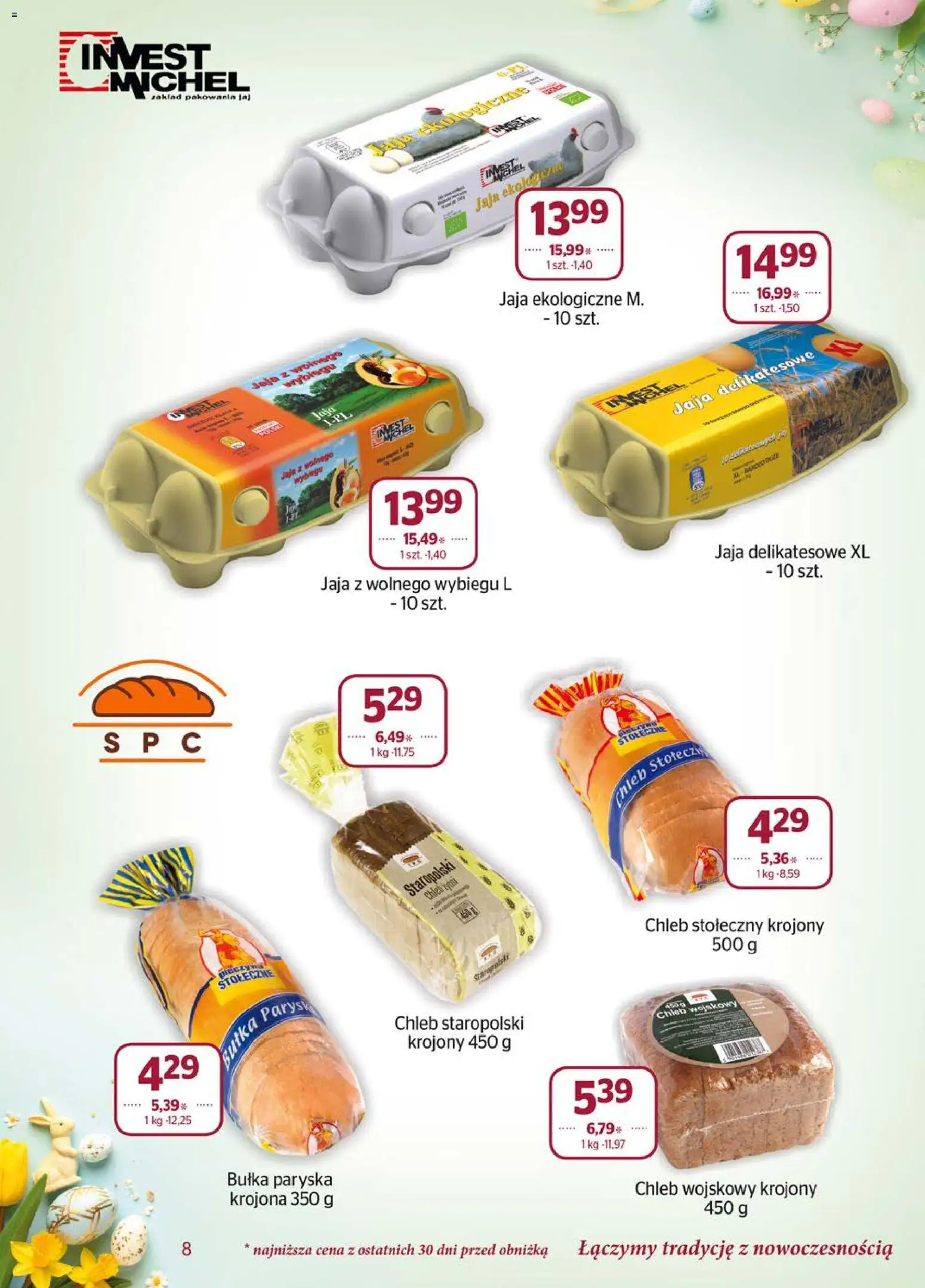 Społem gazetka od 01.03.2026 | Strona: 8 | Produkty: Bułka, Chleb, Jaja