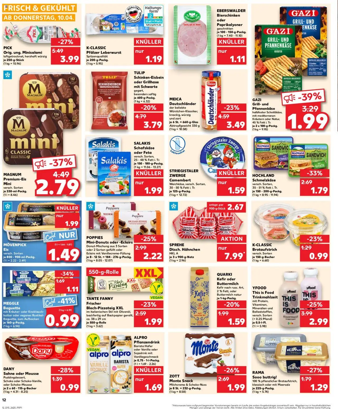 Kaufland - Leipzig-Reudnitz-Thonberg, Dresdner Straße 80 - gültig ab dem 10.04.2025 | Seite: 12 | Produkte: Buttermilch, Gouda, Pudding, Knoblauch