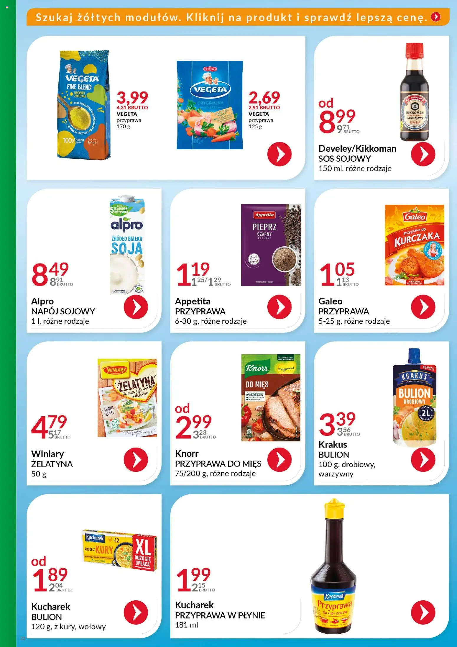 Eurocash Gazetka - Katalog Artykułów Spożywczych od 14.12.2025 | Strona: 31 | Produkty: Alpro, Żelatyna, Sos sojowy, Pieprz