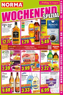 Norma Prospekt 	 - gültig ab dem 11.08.2025 | Seite: 15 | Produkte: Rapsöl, Sonnenblumenol, Weichspüler, Toilettenpapier