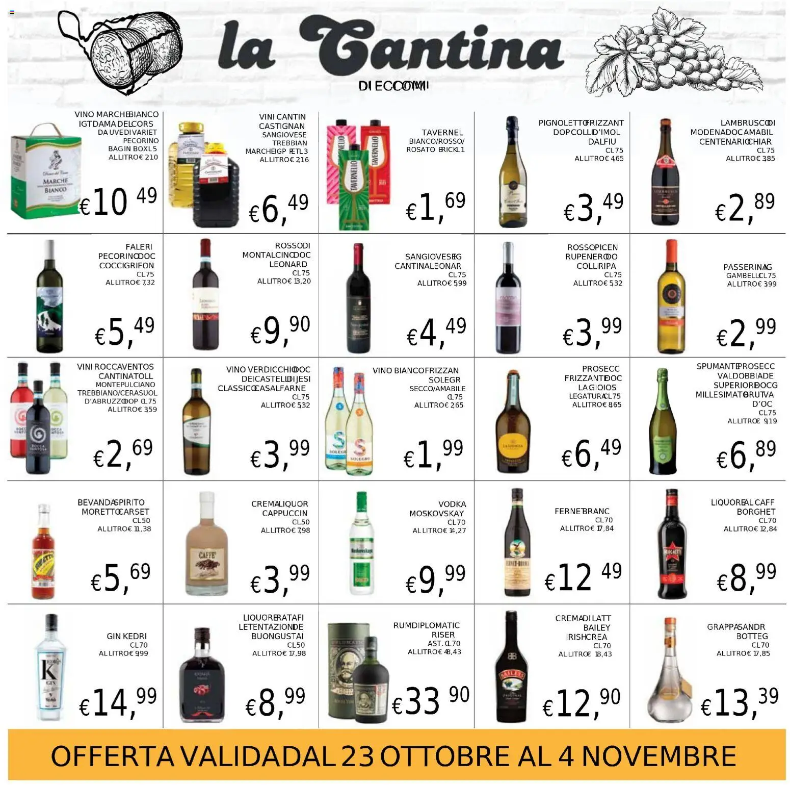 Volantino Coal del 23.10.2025 | Pagina: 21 | Prodotti: Caffè, Vodka, Vino, Pecorino