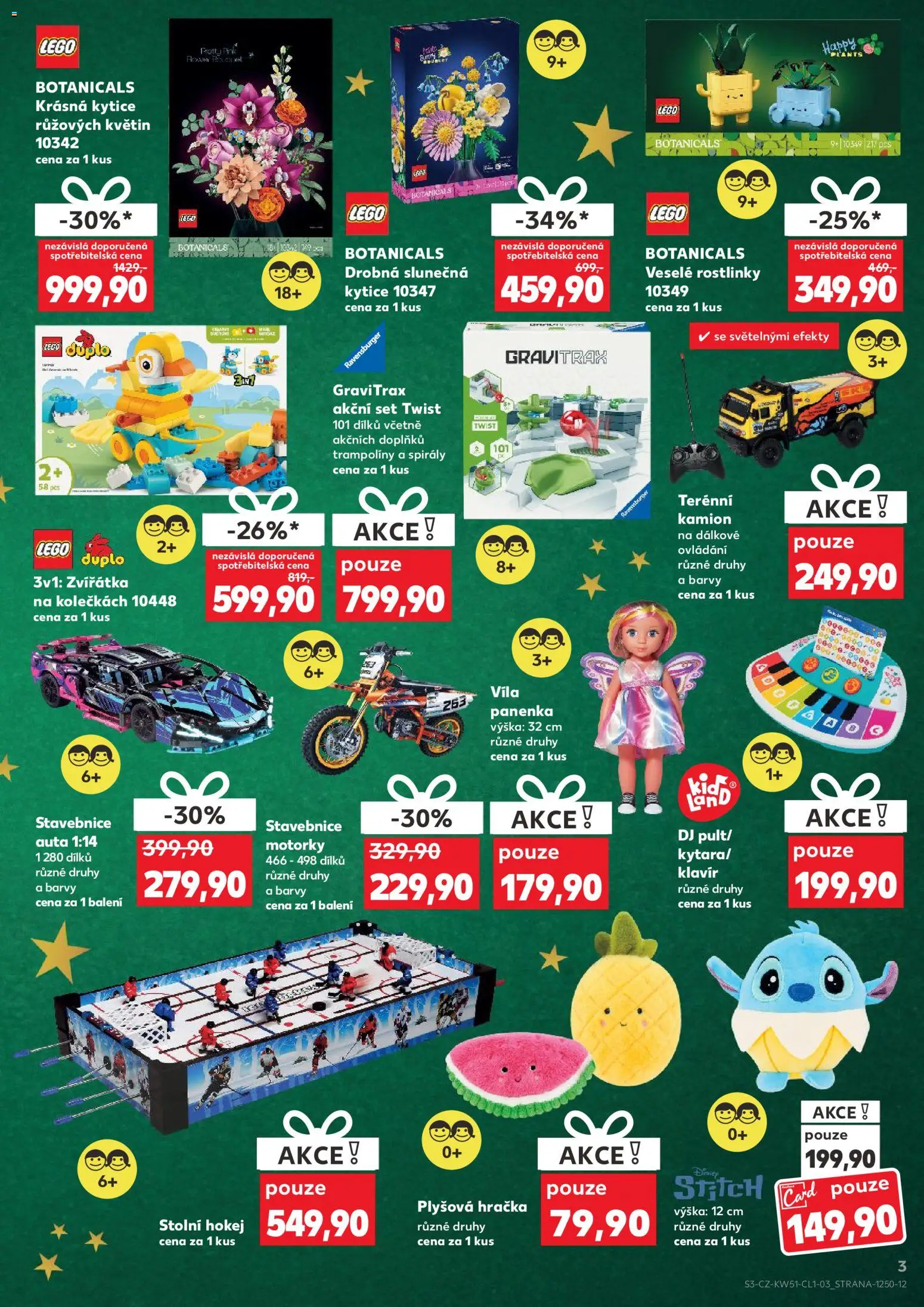 Kaufland leták - Plzeň Bory od 17.12.2025 | Strana: 3 | Produkty: Panenka, Lego duplo, Kytice, Lečo