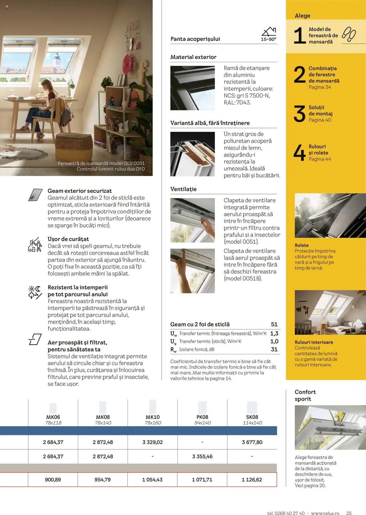 Catalog Velux – valabil de la 25.02.2025 | Pagină: 25 | Produse: Tavuk suyu, Fereastră