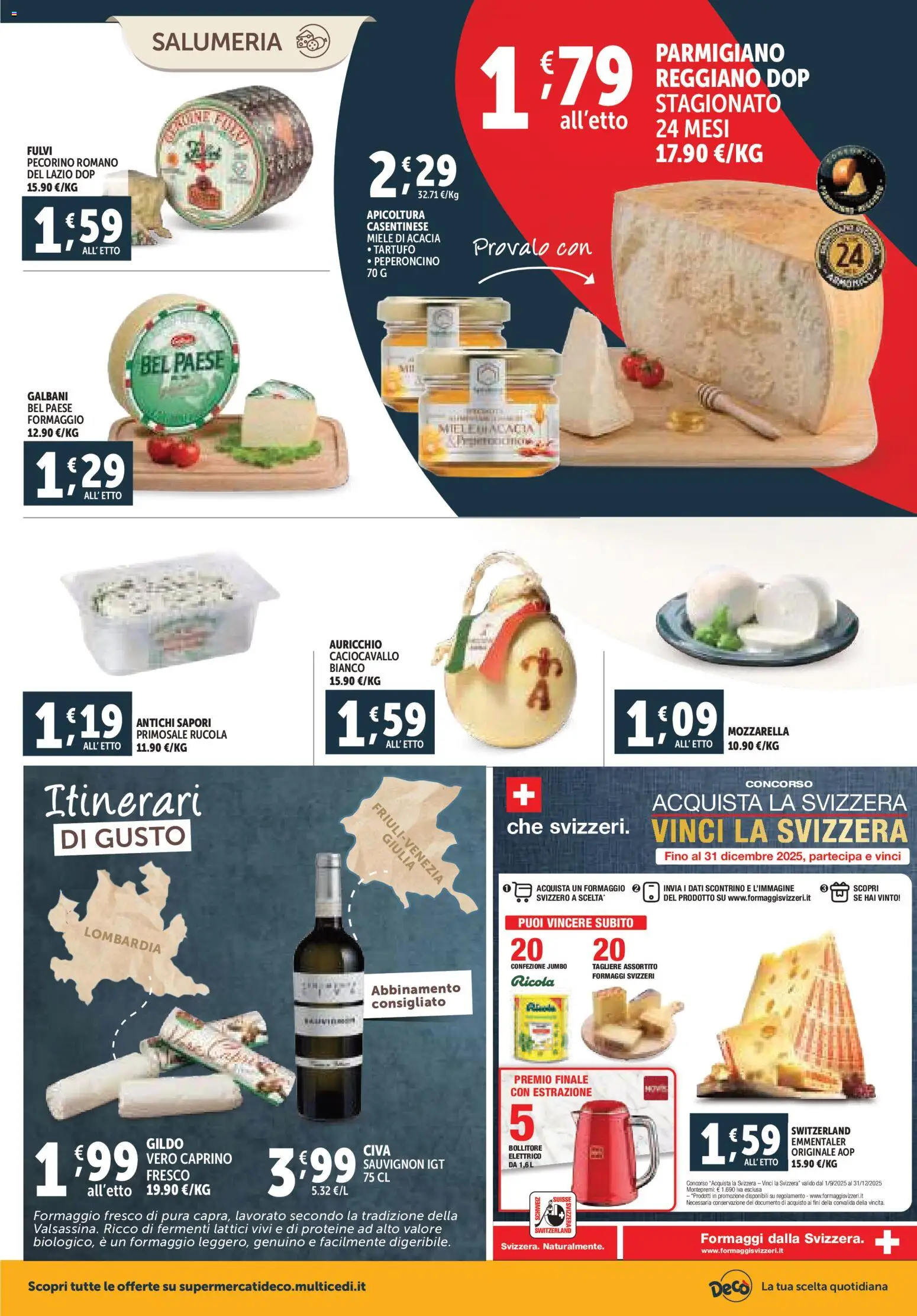 Volantino Decò del 07.11.2025 | Pagina: 4 | Prodotti: Tartufo, Bollitore, Miele, Pecorino