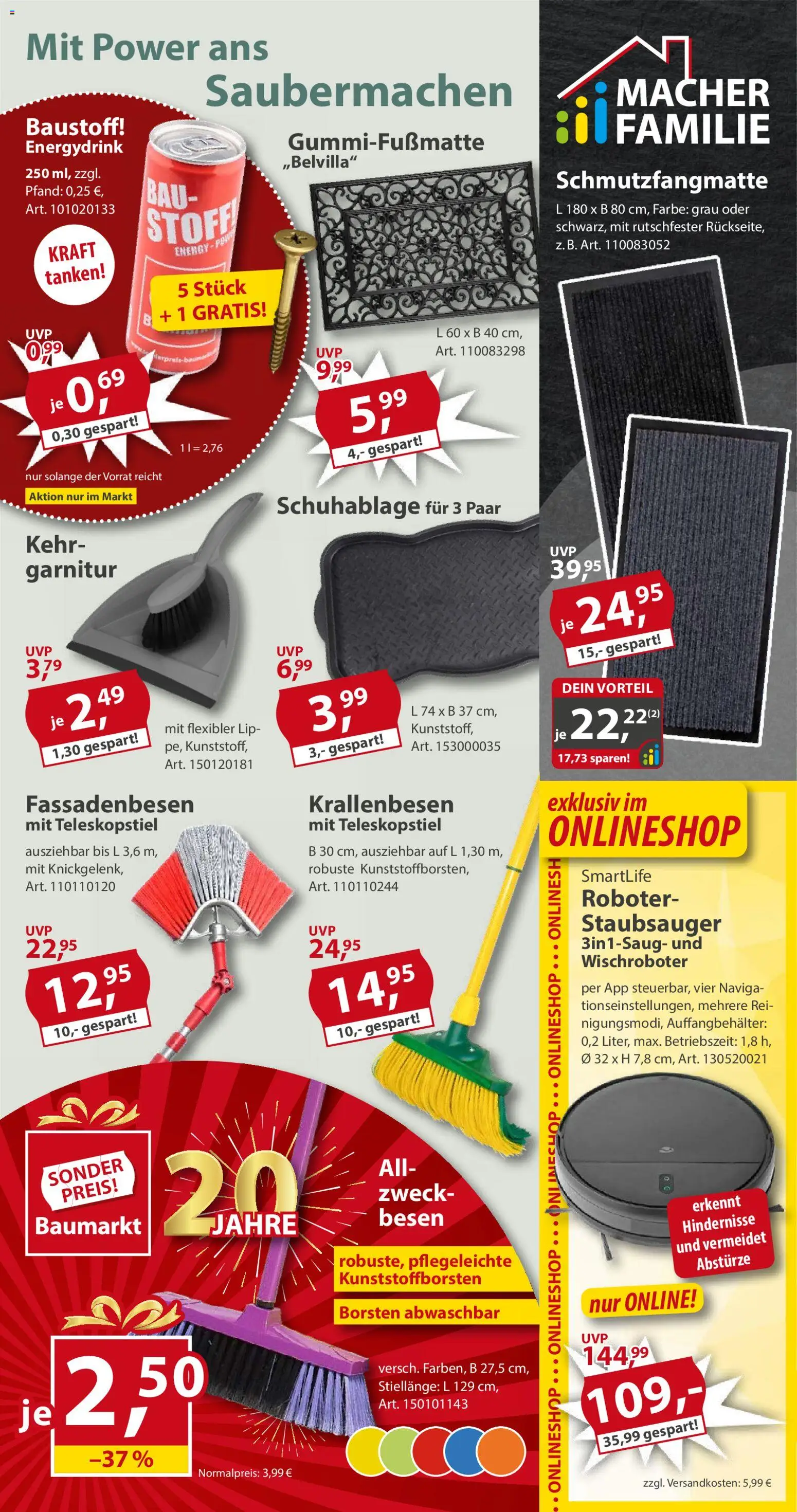 Sonderpreis Baumarkt Prospekt 	 – gültig ab 15.11.2025 | Seite: 4 | Produkte: Staubsauger, Roboter, Energy, Schmutzfangmatte