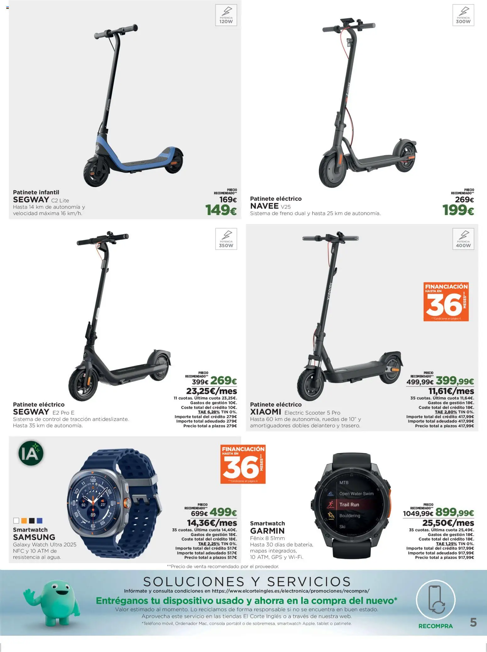 El Corte Inglés ofertas │ válido desde el 29.12.2025 | Página: 5 | Productos: Patinete, Consola, Tablet, Ελιές