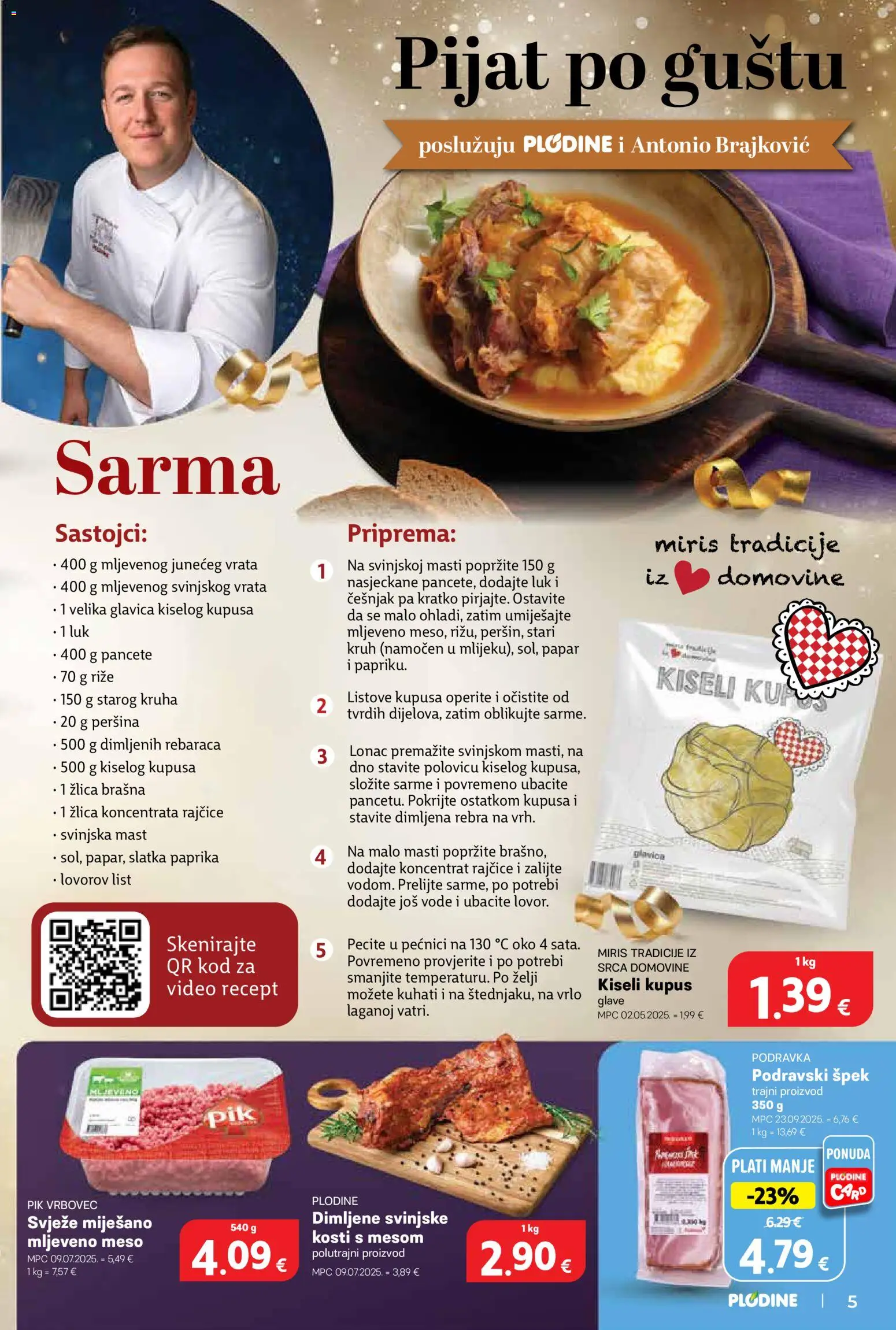 Plodine katalog | vrijedi od 27.12.2025 | Stranica: 5 | Proizvodi: Kruh, Meso, Luk, Papar