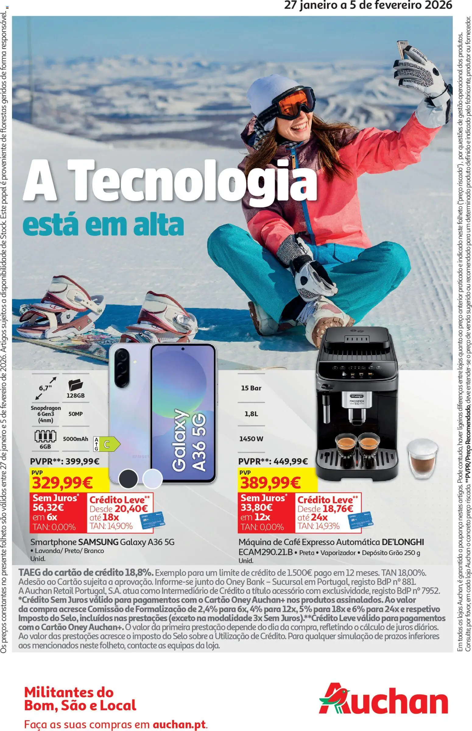 Auchan - Preços Redondos - Pet │ válido de 27.01.2026 | Página: 36 | Produtos: Smartphone, Faca, Máquina de café, Café