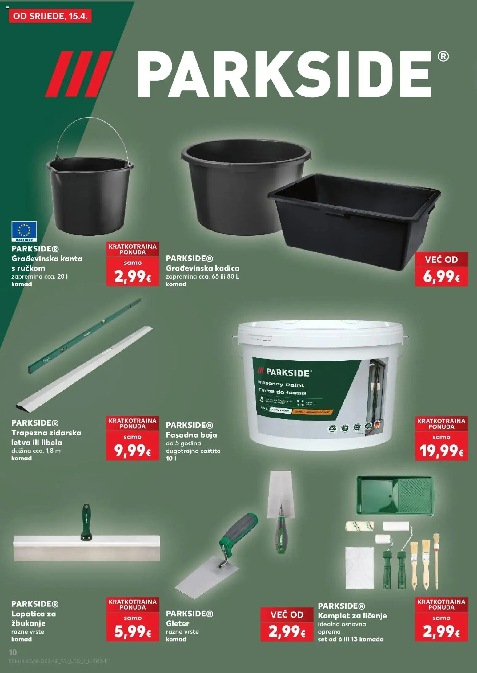Kaufland katalog | vrijedi od 14.04.2026 | Stranica: 10 | Proizvodi: Lopatica, Parkside