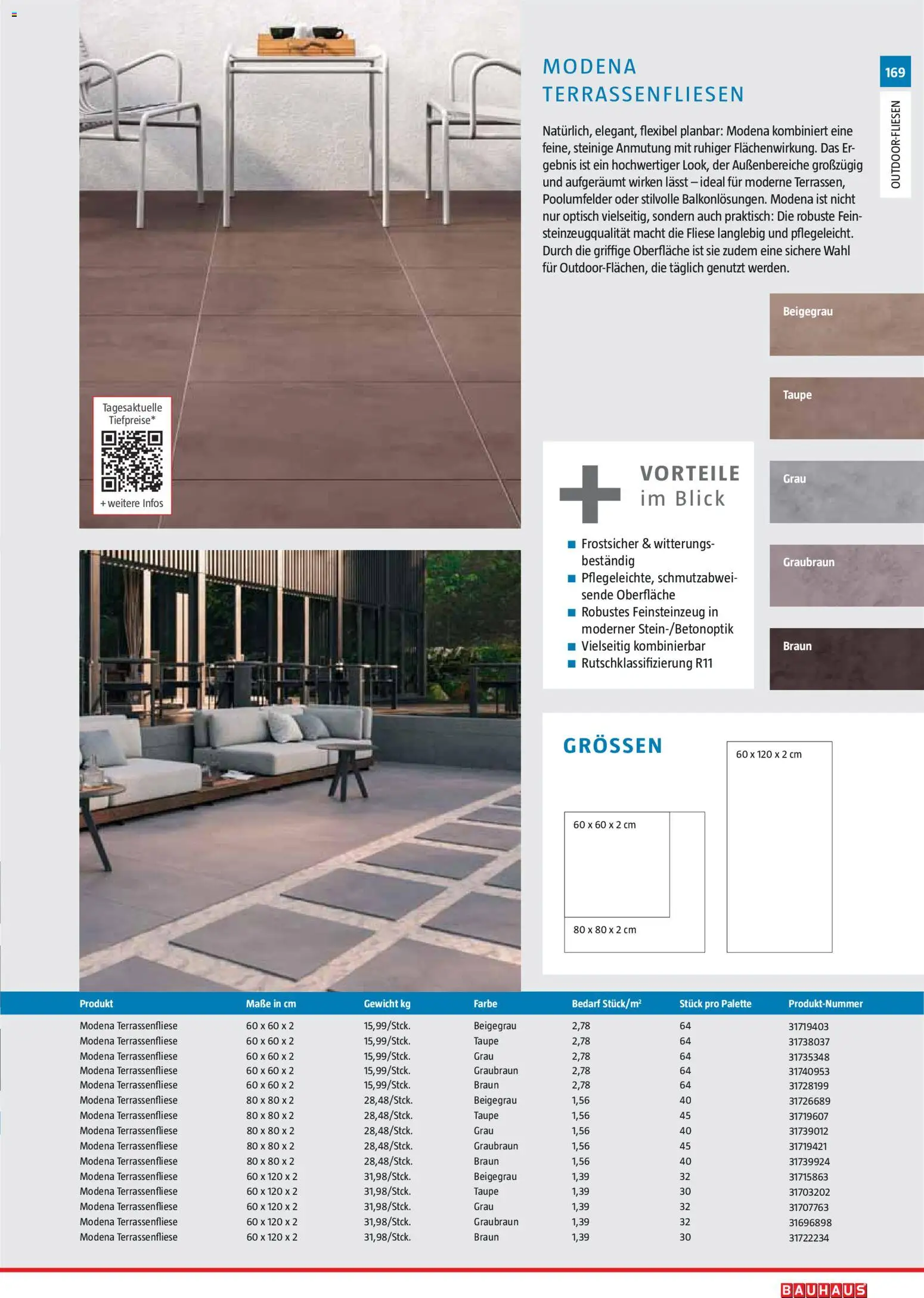 Bauhaus Gartenbaumaterialien gültig ab 01.04.2026 | Seite: 169 | Produkte: Gewicht