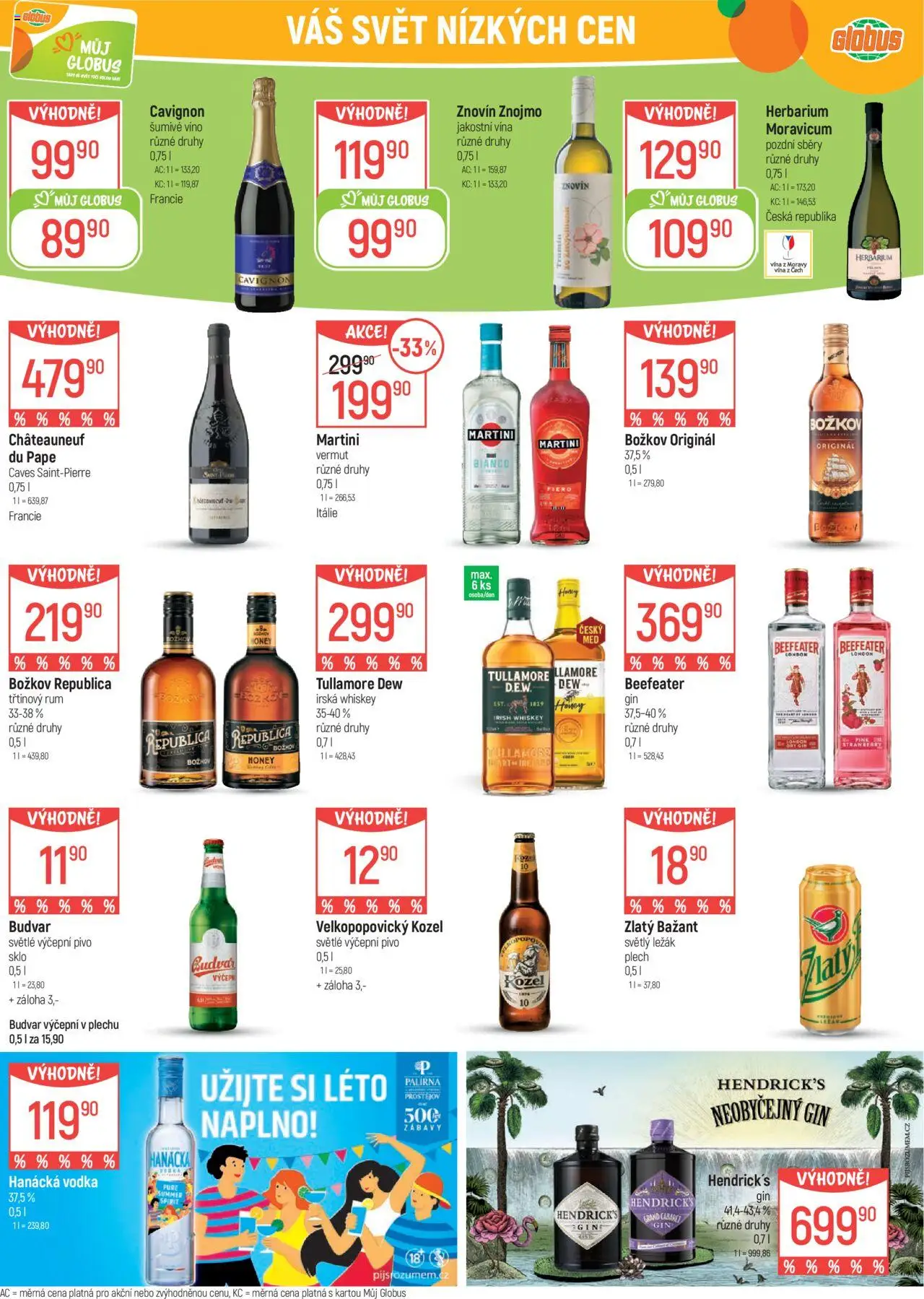Globus leták - Chomutov od 06.08.2025 | Strana: 22 | Produkty: Šumivé víno, Globus, Martini, Vodka