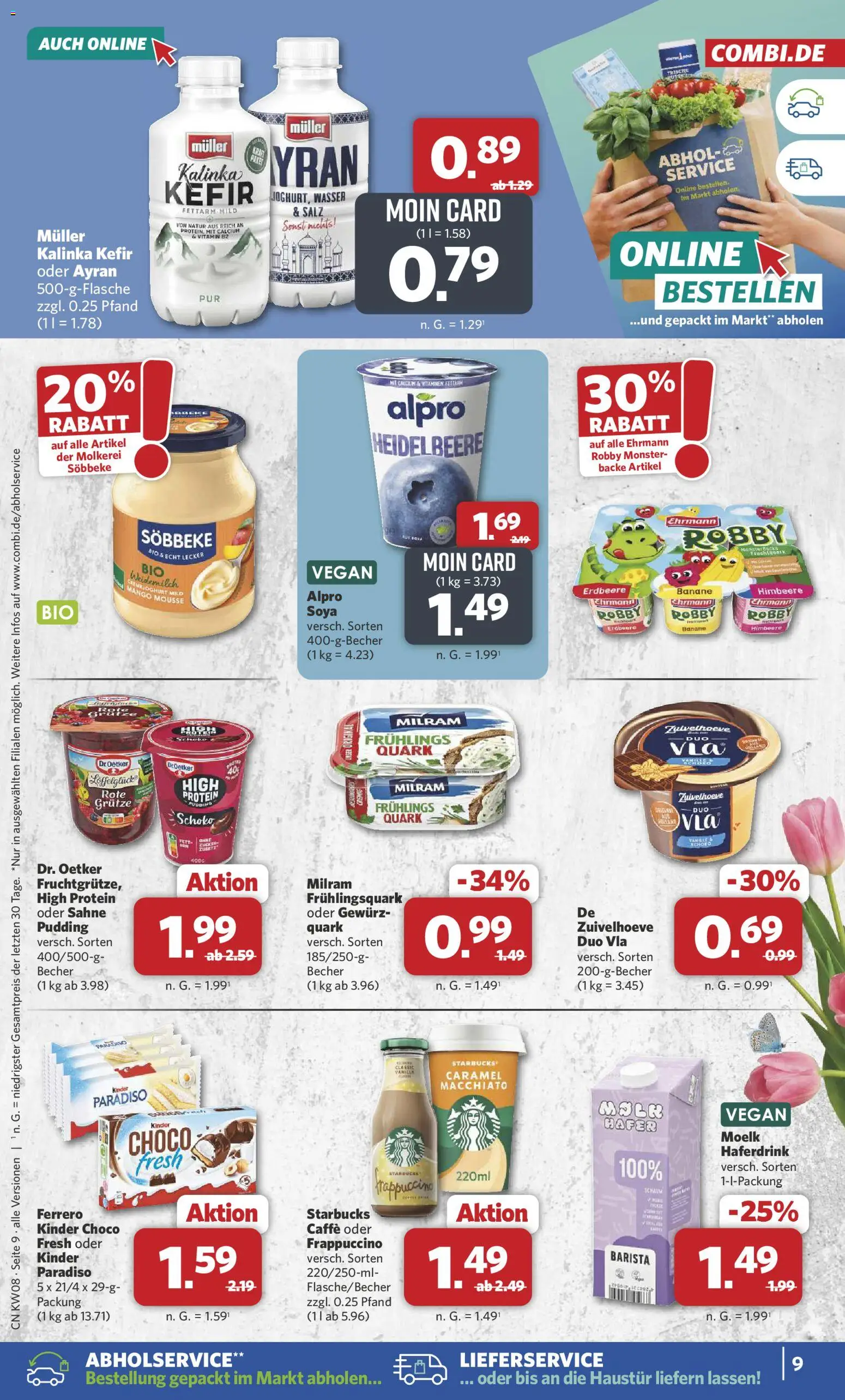 Combi Prospekt 	 – gültig ab 16.02.2026 | Seite: 9 | Produkte: Quark, Starbucks, Pudding, Mango