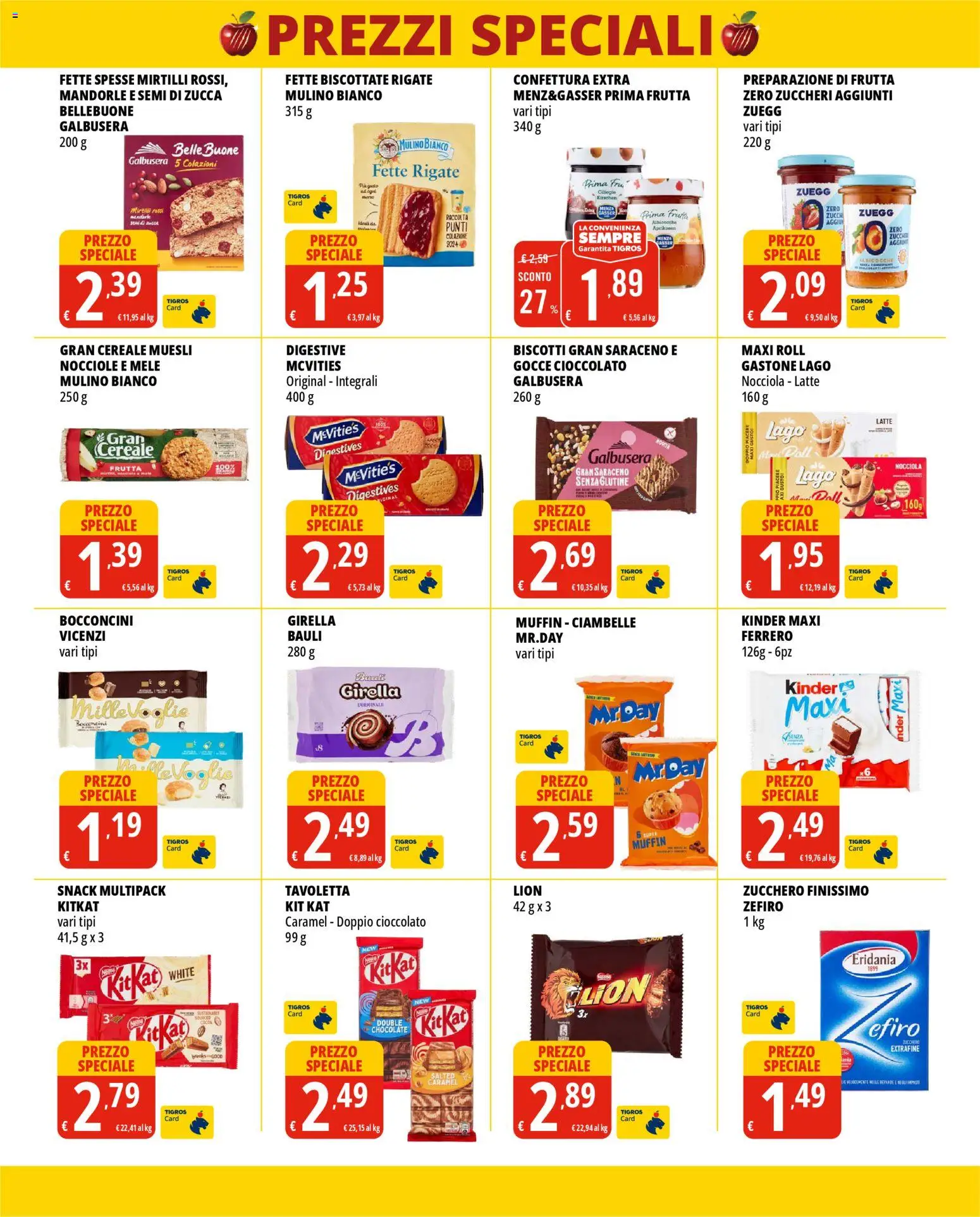Volantino Tigros del 26.11.2025 | Pagina: 5 | Prodotti: Ciambelle, Biscotti, Latte, Fette biscottate