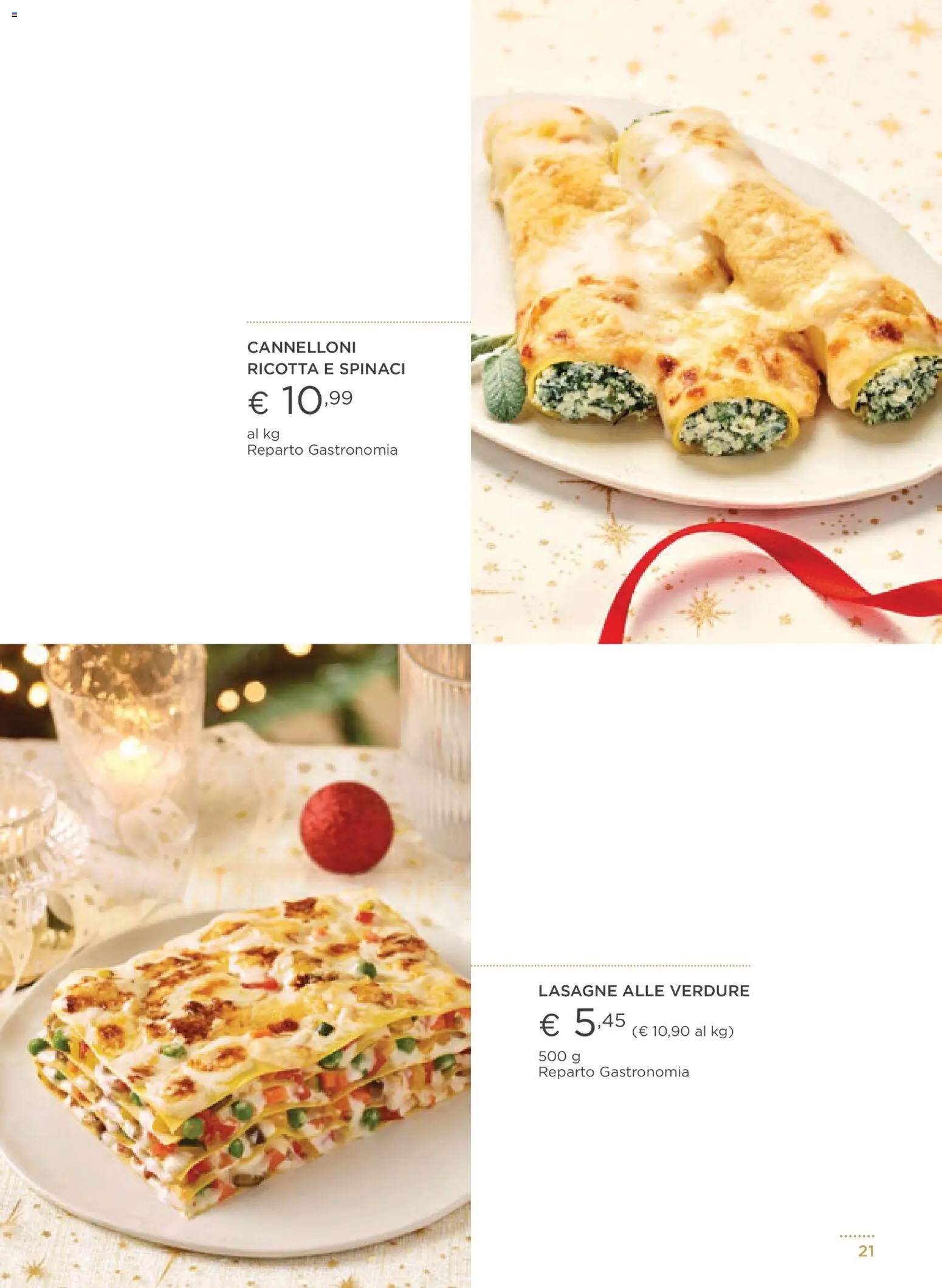 Volantino Esselunga S del 01.12.2025 | Pagina: 21 | Prodotti: Verdure, Spinaci, Ricotta