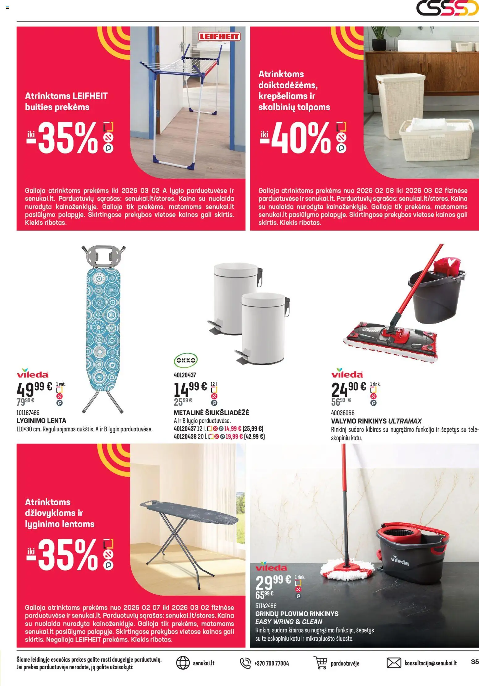 Senukai akcijos nuo 04.02.2026 | Puslapis: 35 | Prekių: Kibiras